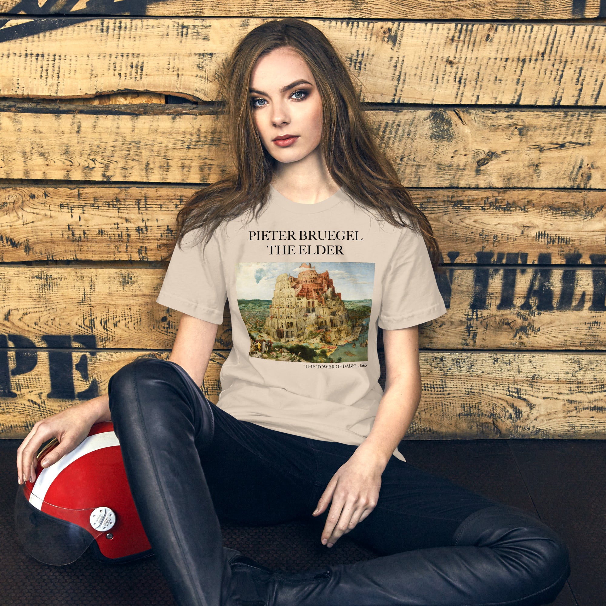 Pieter Bruegel der Ältere 'Der Turm von Babel' Berühmtes Gemälde T-Shirt | Unisex Klassisches Kunst T-Shirt