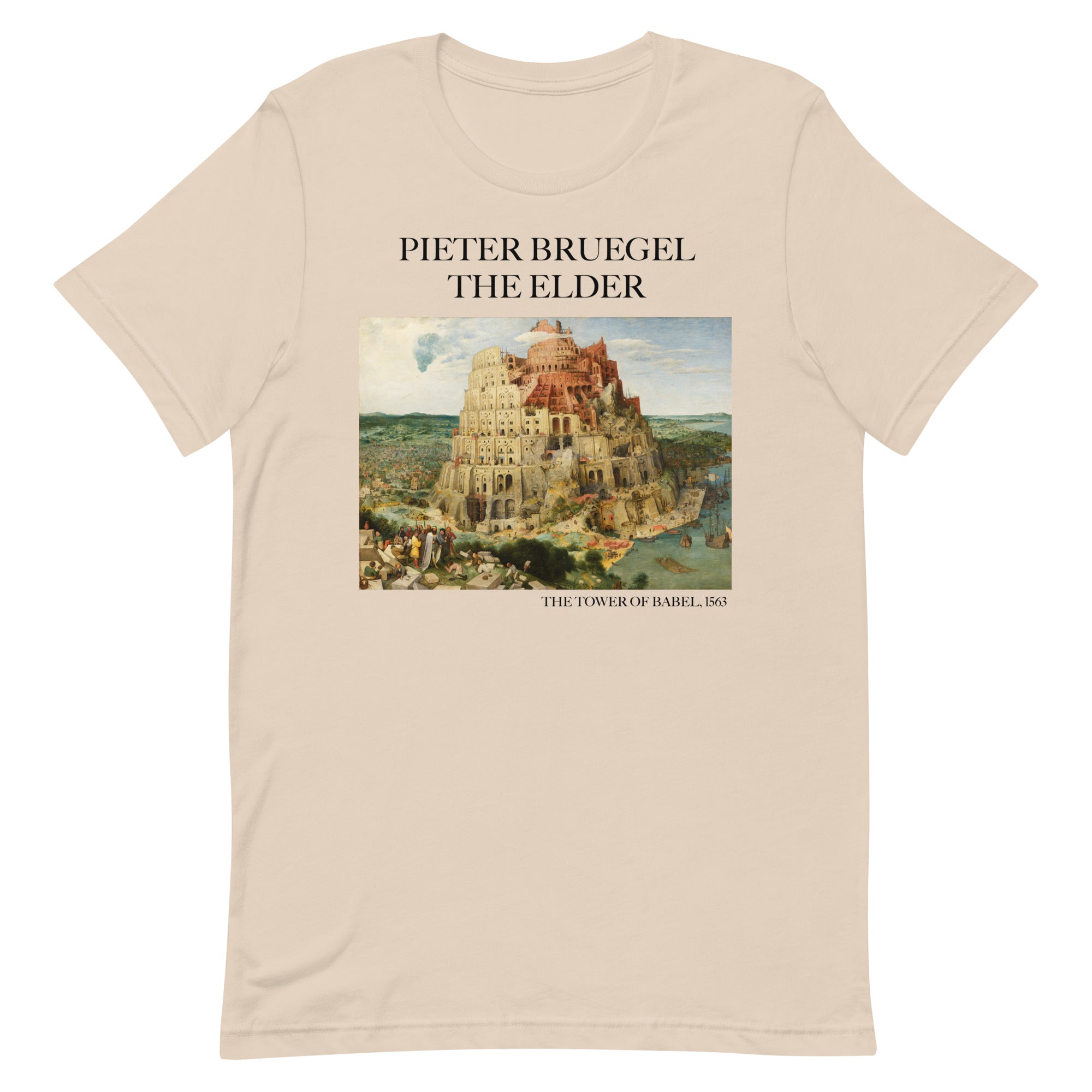 Pieter Bruegel der Ältere 'Der Turm von Babel' Berühmtes Gemälde T-Shirt | Unisex Klassisches Kunst T-Shirt