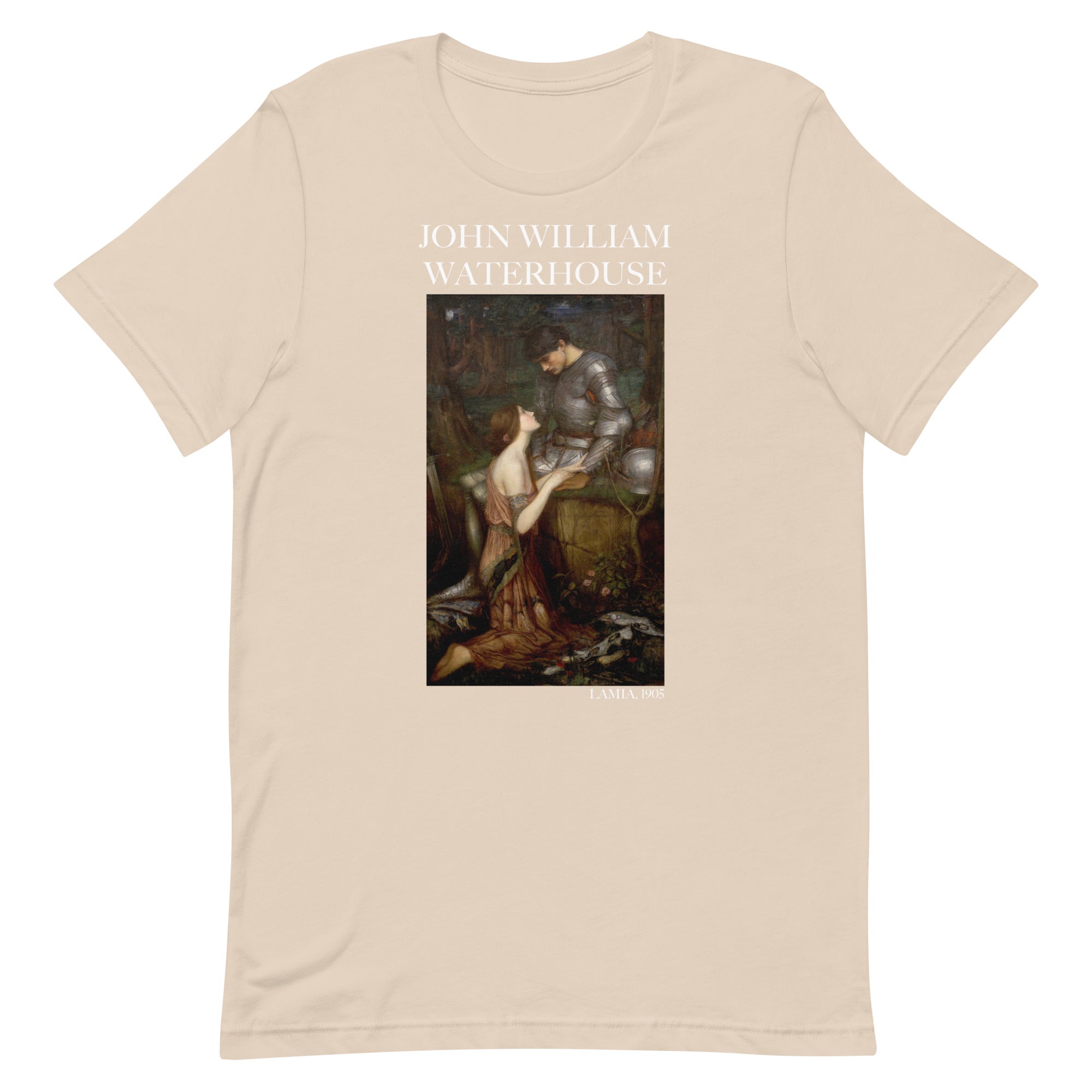 T-Shirt mit berühmtem Gemälde „Lamia“ von John William Waterhouse | Unisex-T-Shirt im klassischen Kunststil