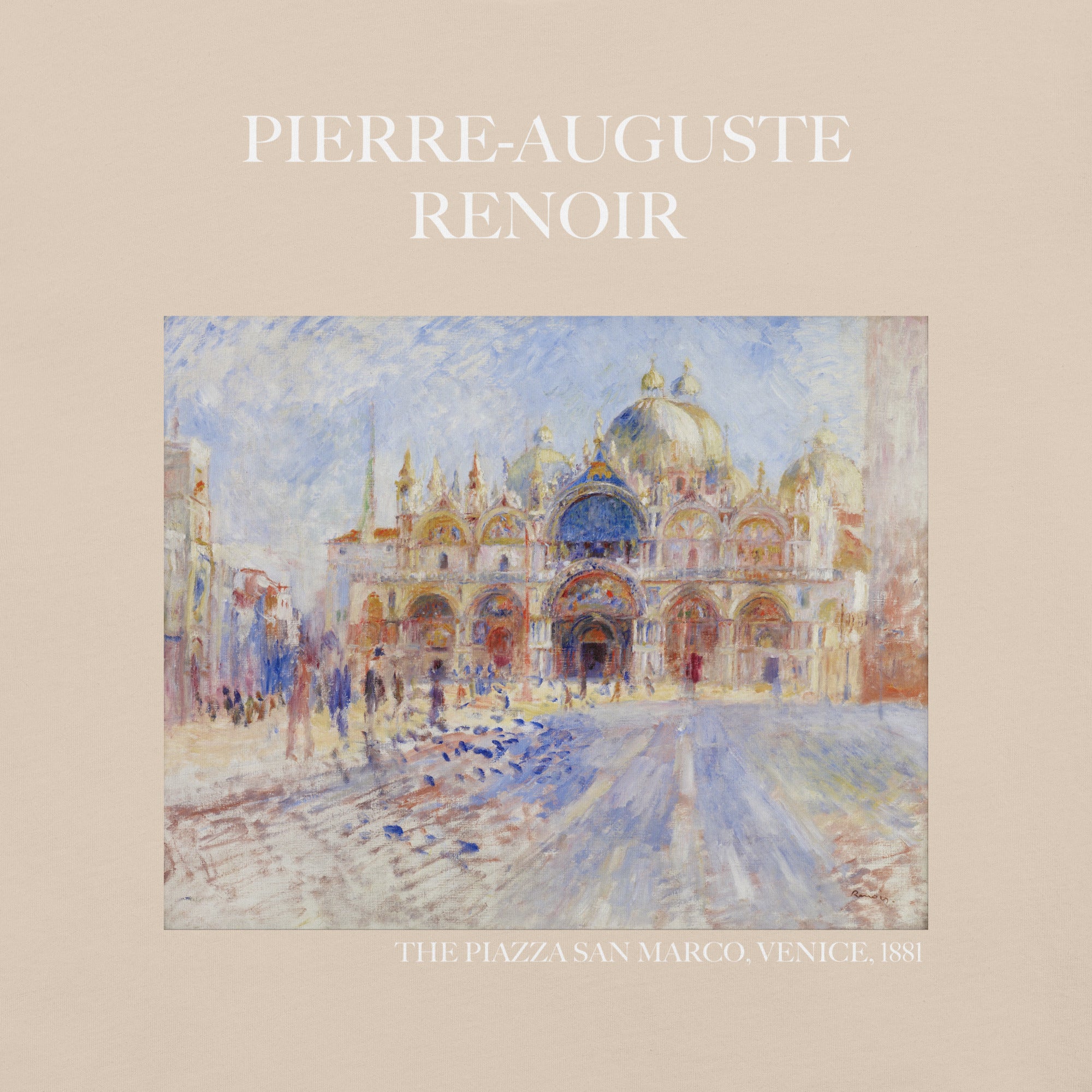 Pierre-Auguste Renoir 'The Piazza San Marco, Venice' Famous Painting T-Shirt | Unisex Classic Art Tee