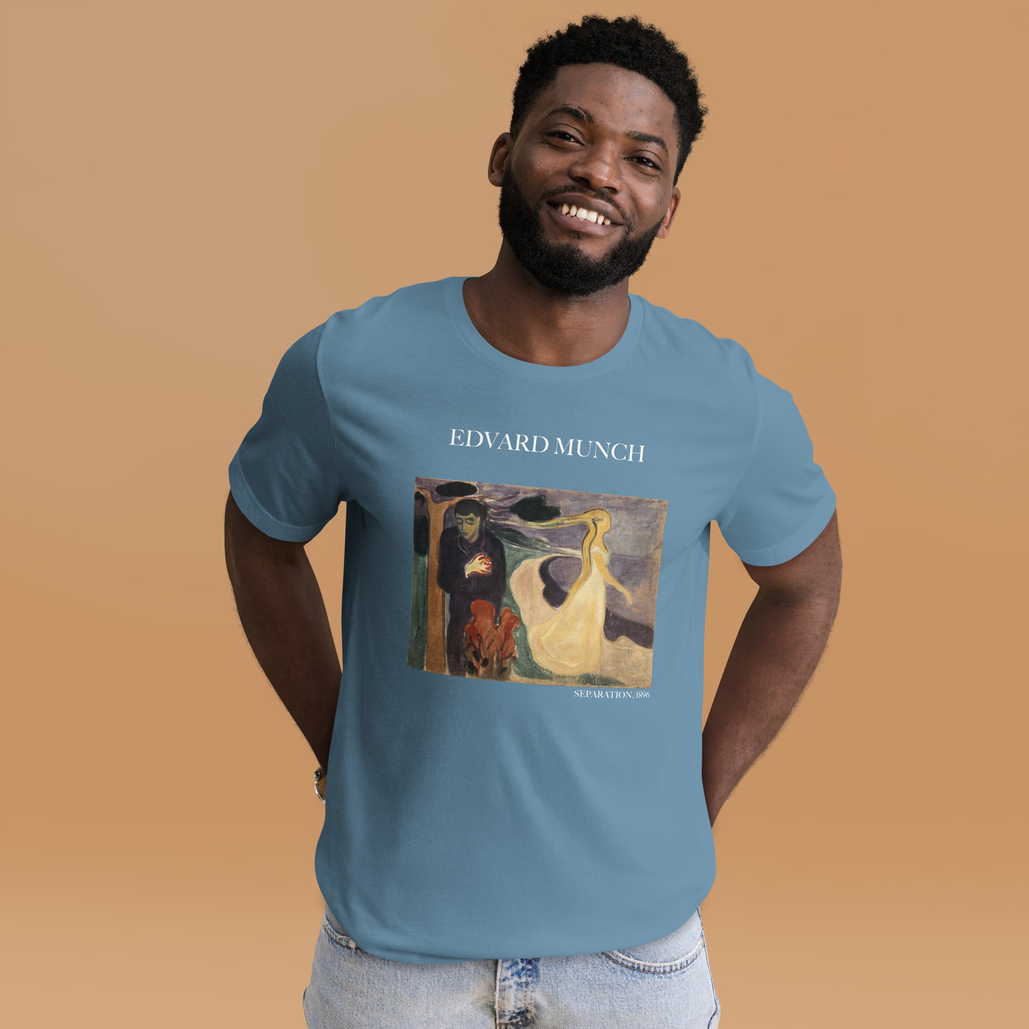 T-Shirt mit berühmtem Gemälde „Separation“ von Edvard Munch | Unisex-T-Shirt im klassischen Kunststil