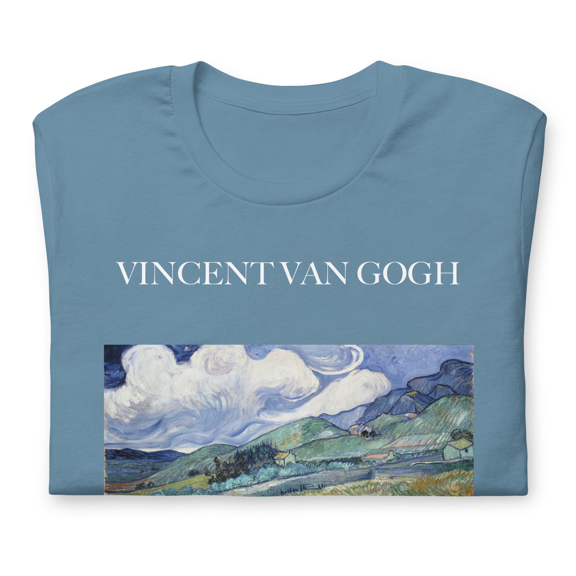 Vincent van Gogh 'Landscape from Saint-Rémy' Famous Painting T-Shirt | Unisex Classic Art Tee