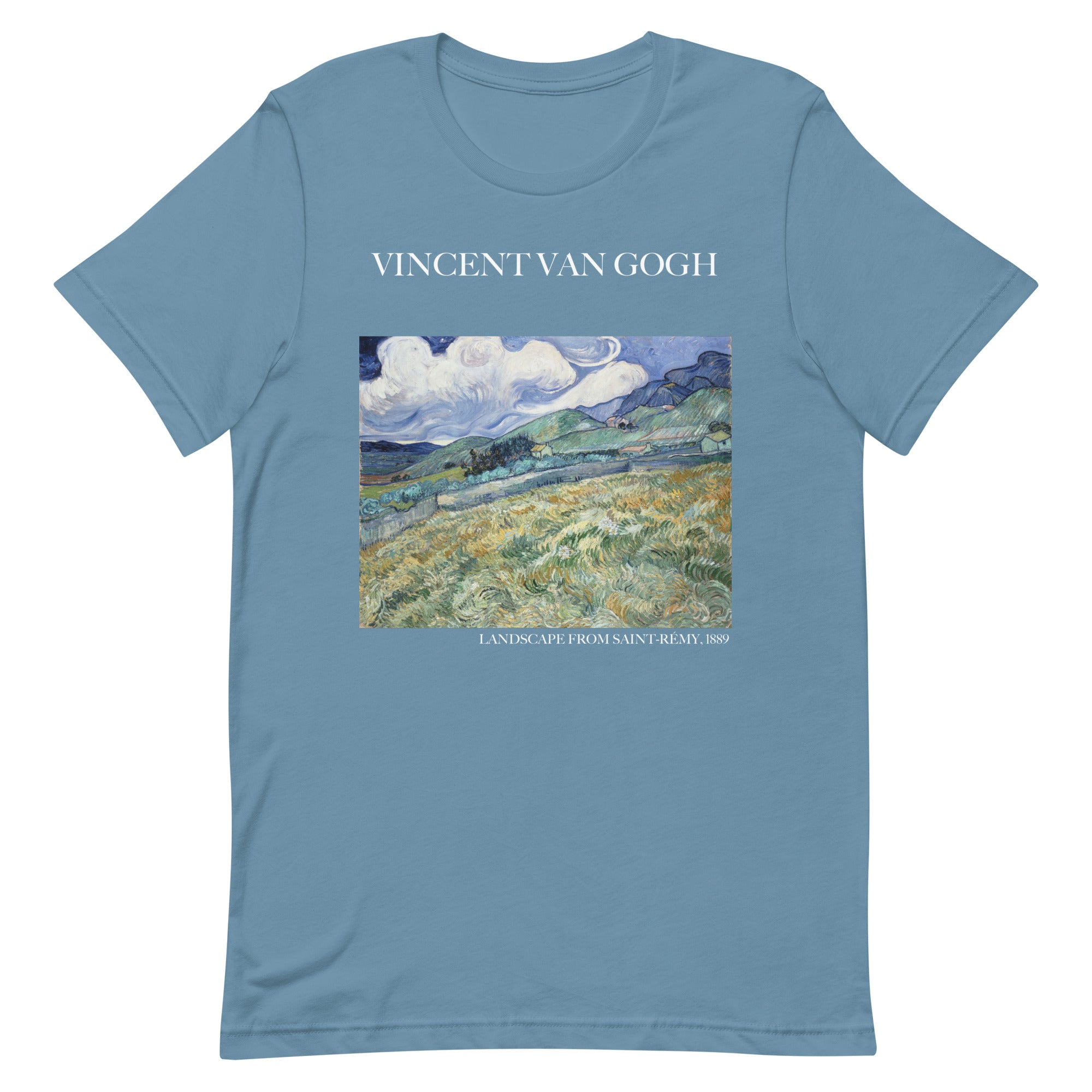 Vincent van Gogh 'Landschaft von Saint-Rémy' Berühmtes Gemälde T-Shirt | Unisex Klassisches Kunst-T-Shirt