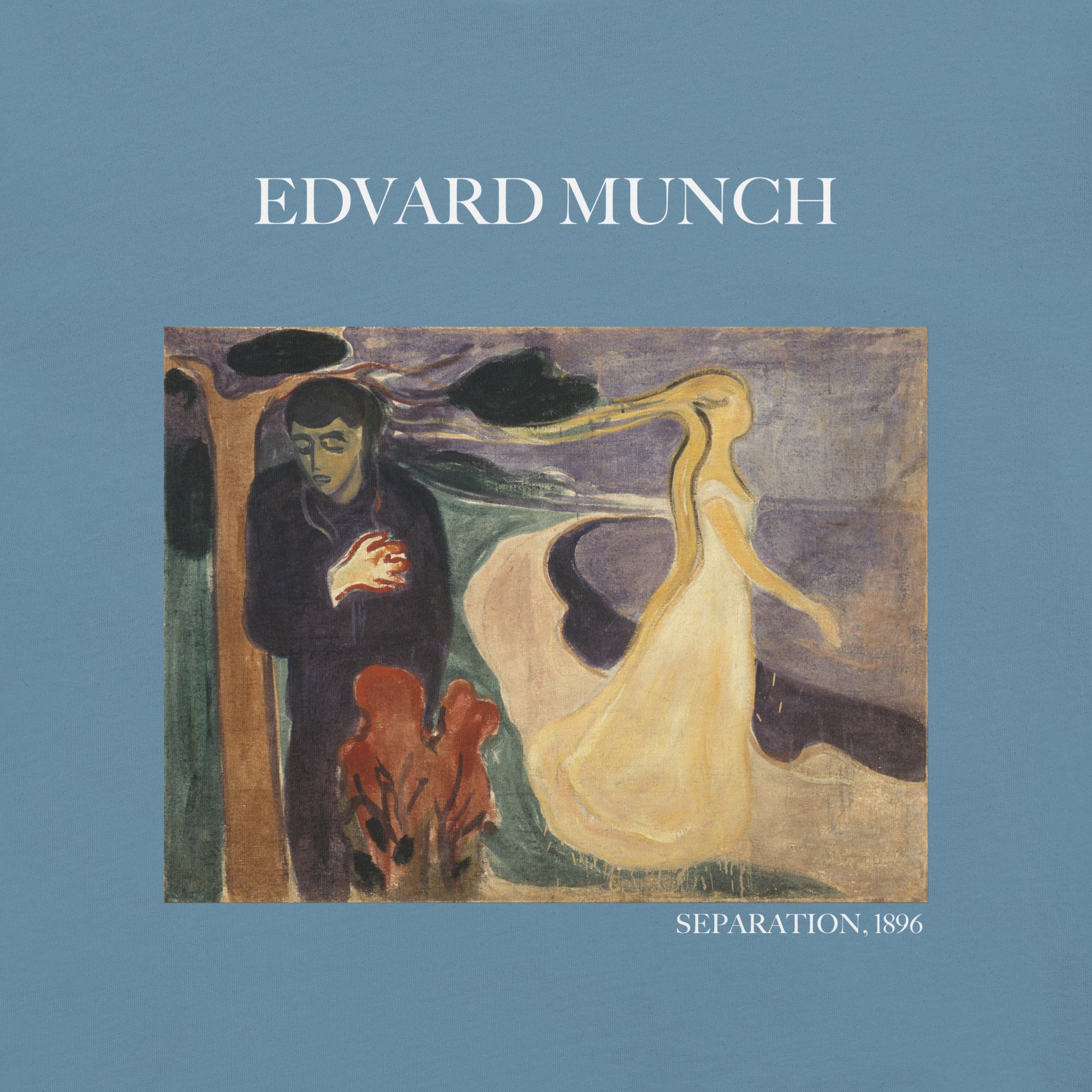 T-Shirt mit berühmtem Gemälde „Separation“ von Edvard Munch | Unisex-T-Shirt im klassischen Kunststil