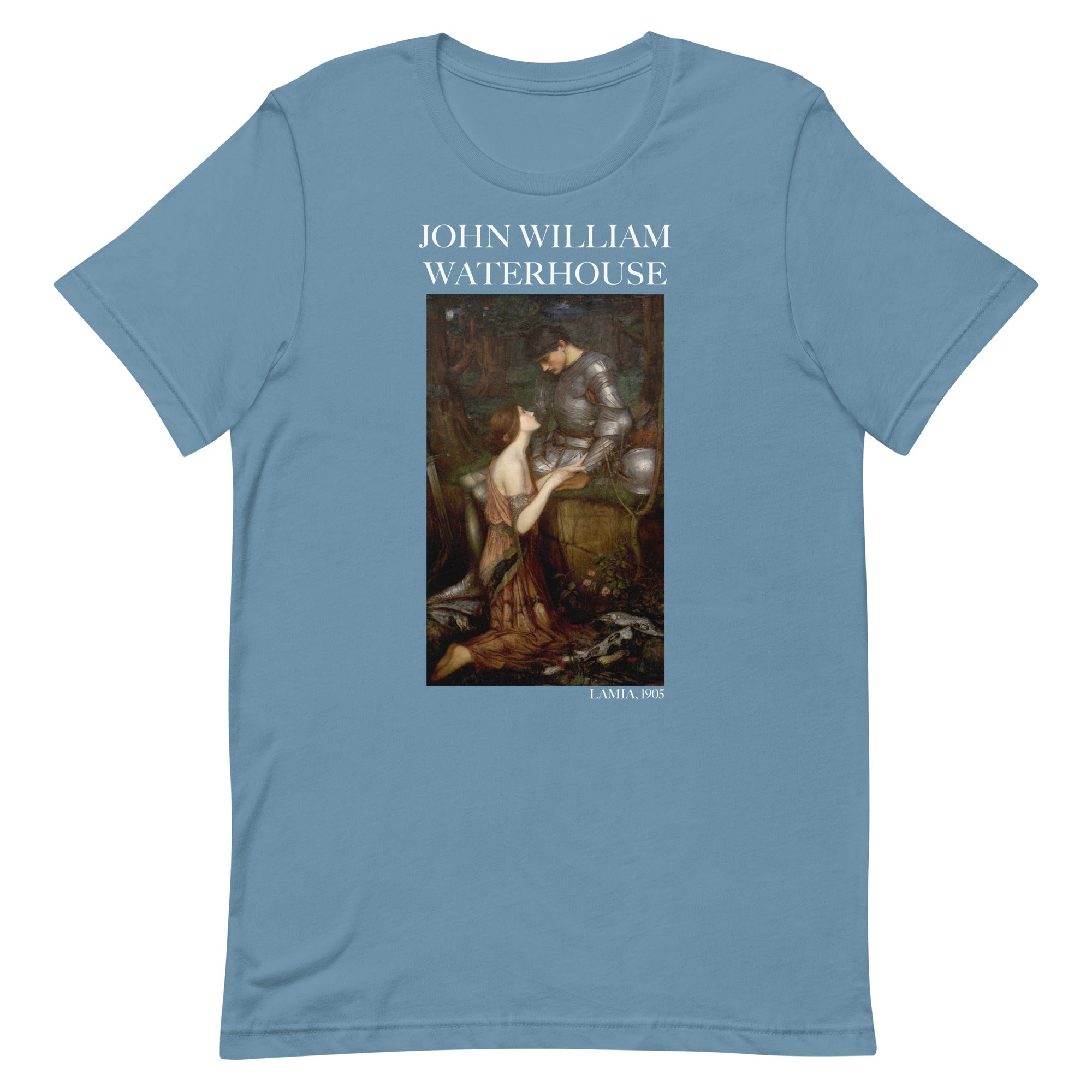 T-Shirt mit berühmtem Gemälde „Lamia“ von John William Waterhouse | Unisex-T-Shirt im klassischen Kunststil