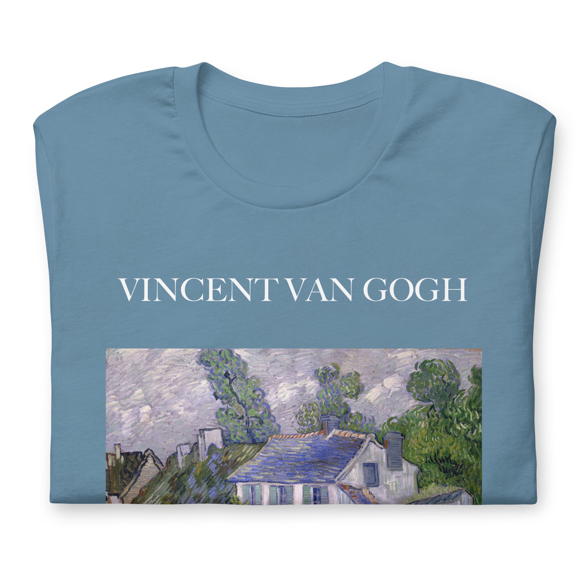 Vincent van Gogh 'Houses at Auvers' Famous Painting T-Shirt | Unisex Classic Art Tee