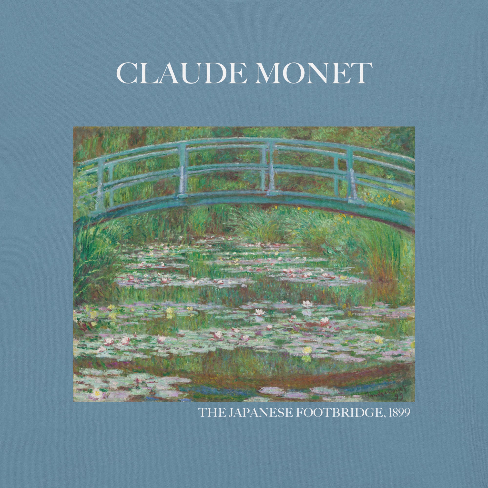 Claude Monet T-Shirt „Die japanische Fußgängerbrücke“, berühmtes Gemälde, Unisex, klassisches Kunst-T-Shirt