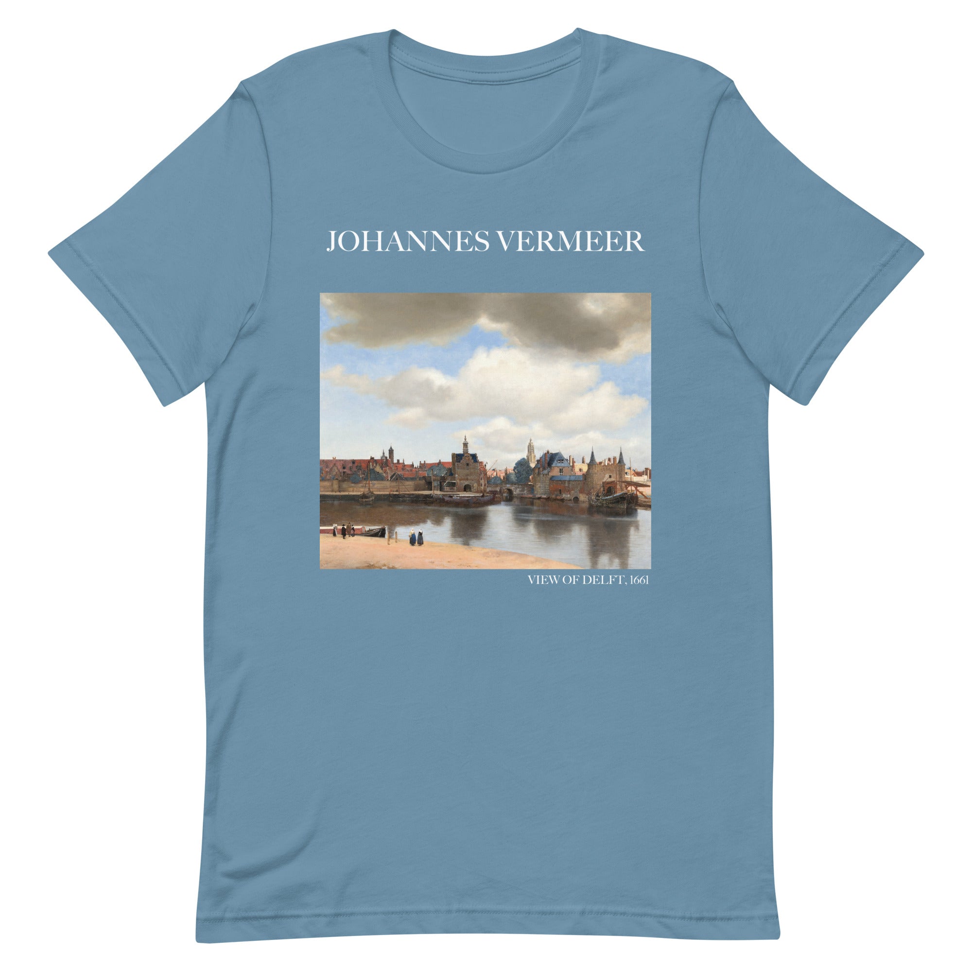 Johannes Vermeer 'Blick auf Delft' Berühmtes Gemälde T-Shirt | Unisex Klassisches Kunst-T-Shirt