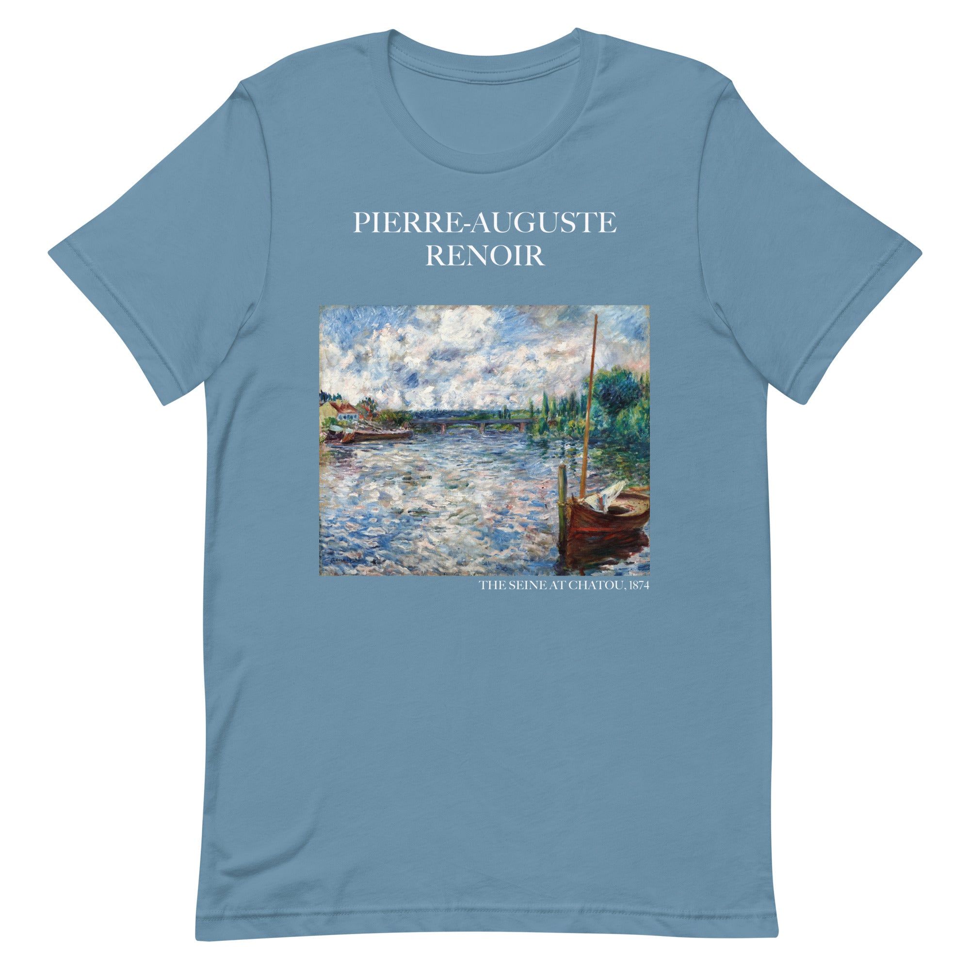 Pierre-Auguste Renoir T-Shirt „Die Seine bei Chatou“, berühmtes Gemälde, Unisex, klassisches Kunst-T-Shirt