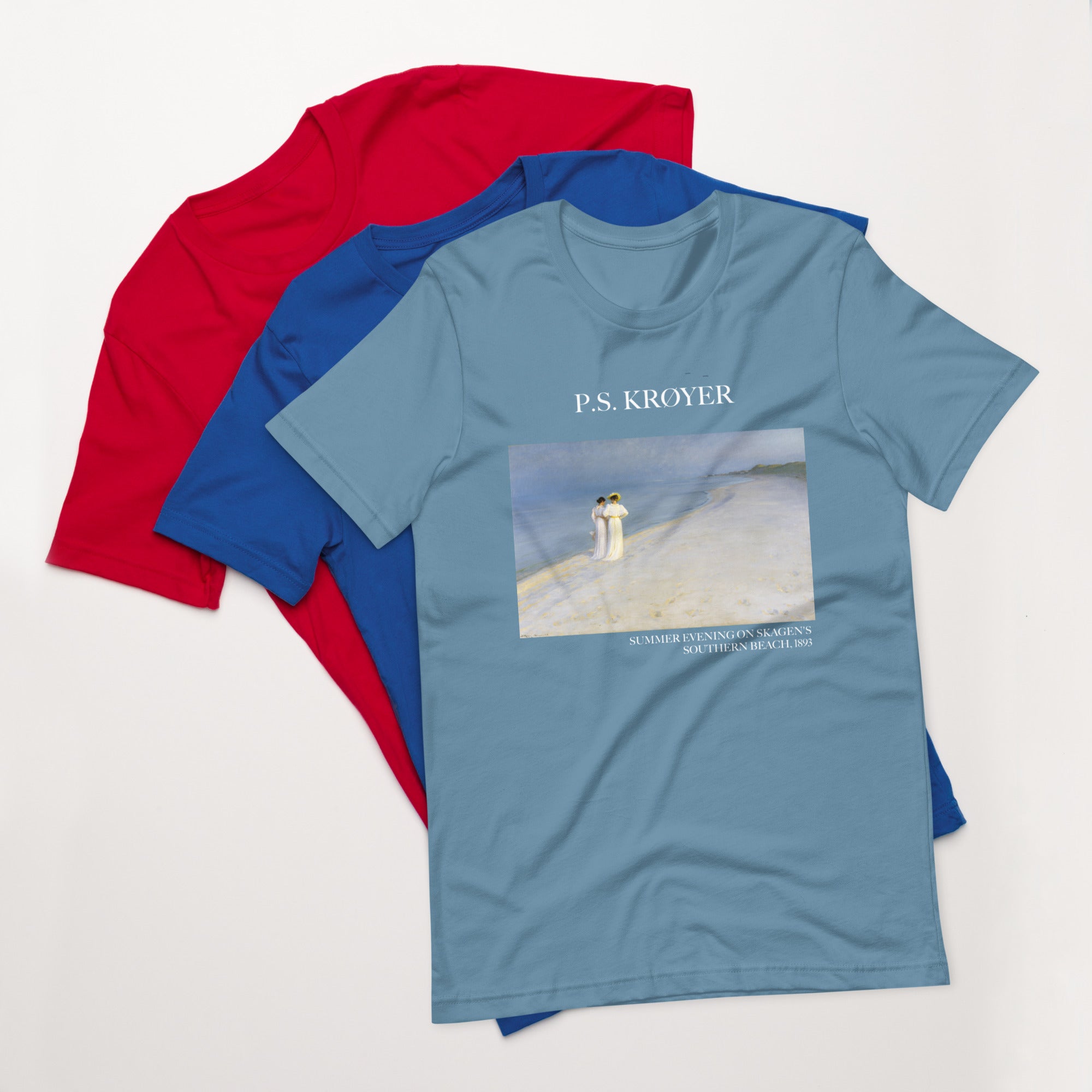 P.S. Krøyer 'Summer Evening on Skagen's Southern Beach' Famous Painting T-Shirt | Unisex Classic Art Tee