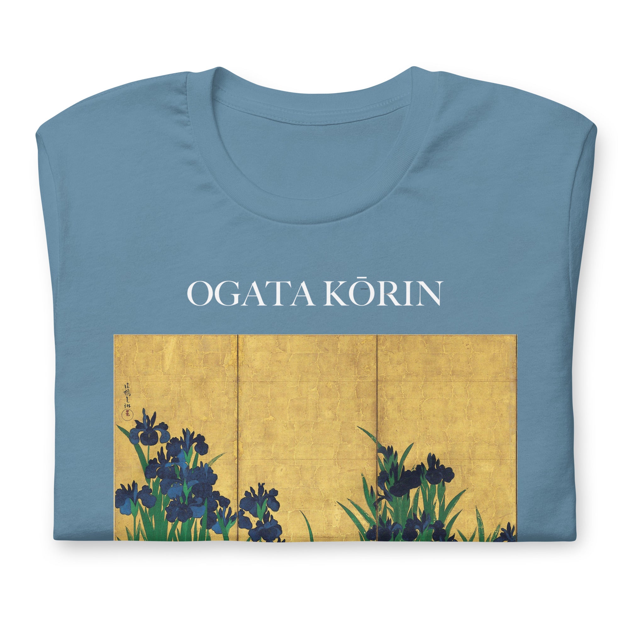Ogata Kōrin 'Irises Screen' Famous Painting T-Shirt | Unisex Classic Art Tee