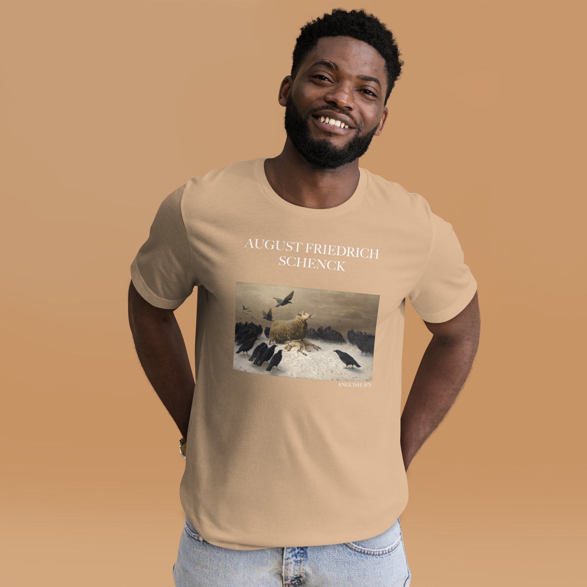 August Friedrich Schenck 'Anguish' Berühmtes Gemälde T-Shirt | Unisex Klassisches Kunst-T-Shirt