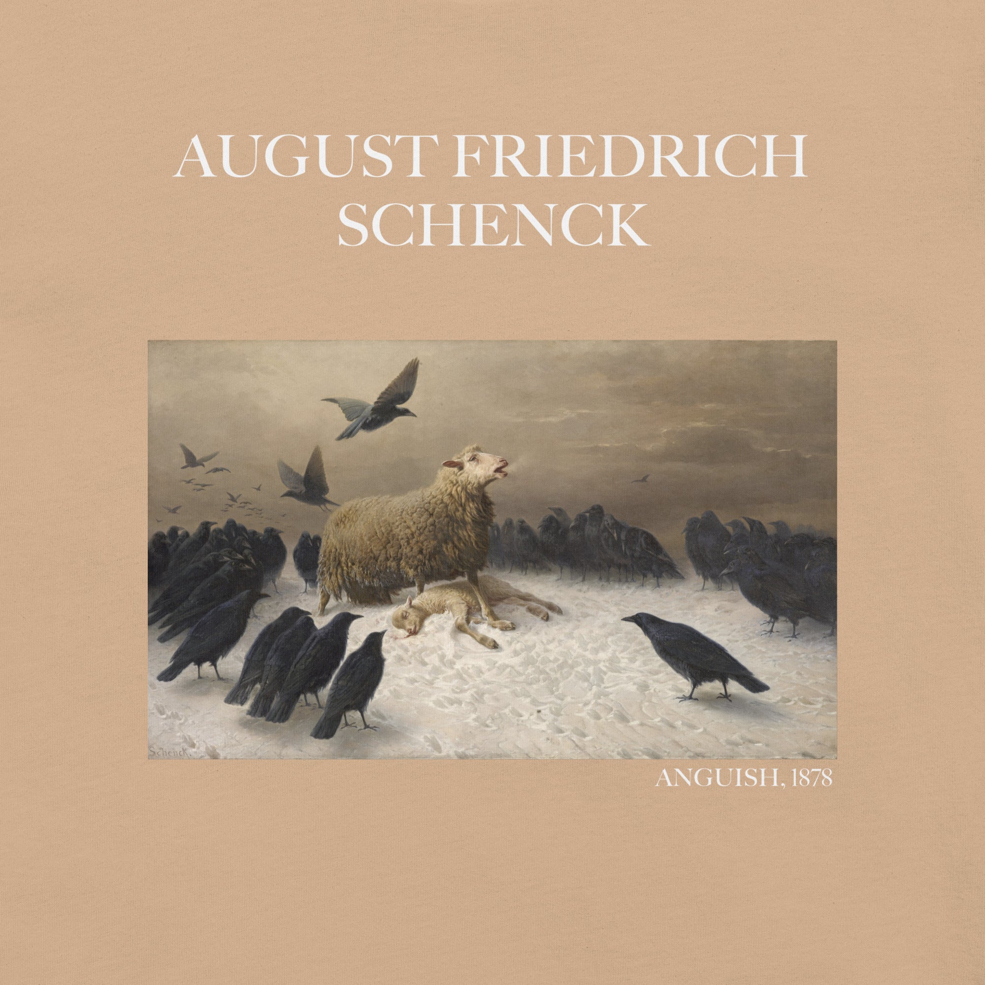 August Friedrich Schenck 'Anguish' Famous Painting T-Shirt | Unisex Classic Art Tee