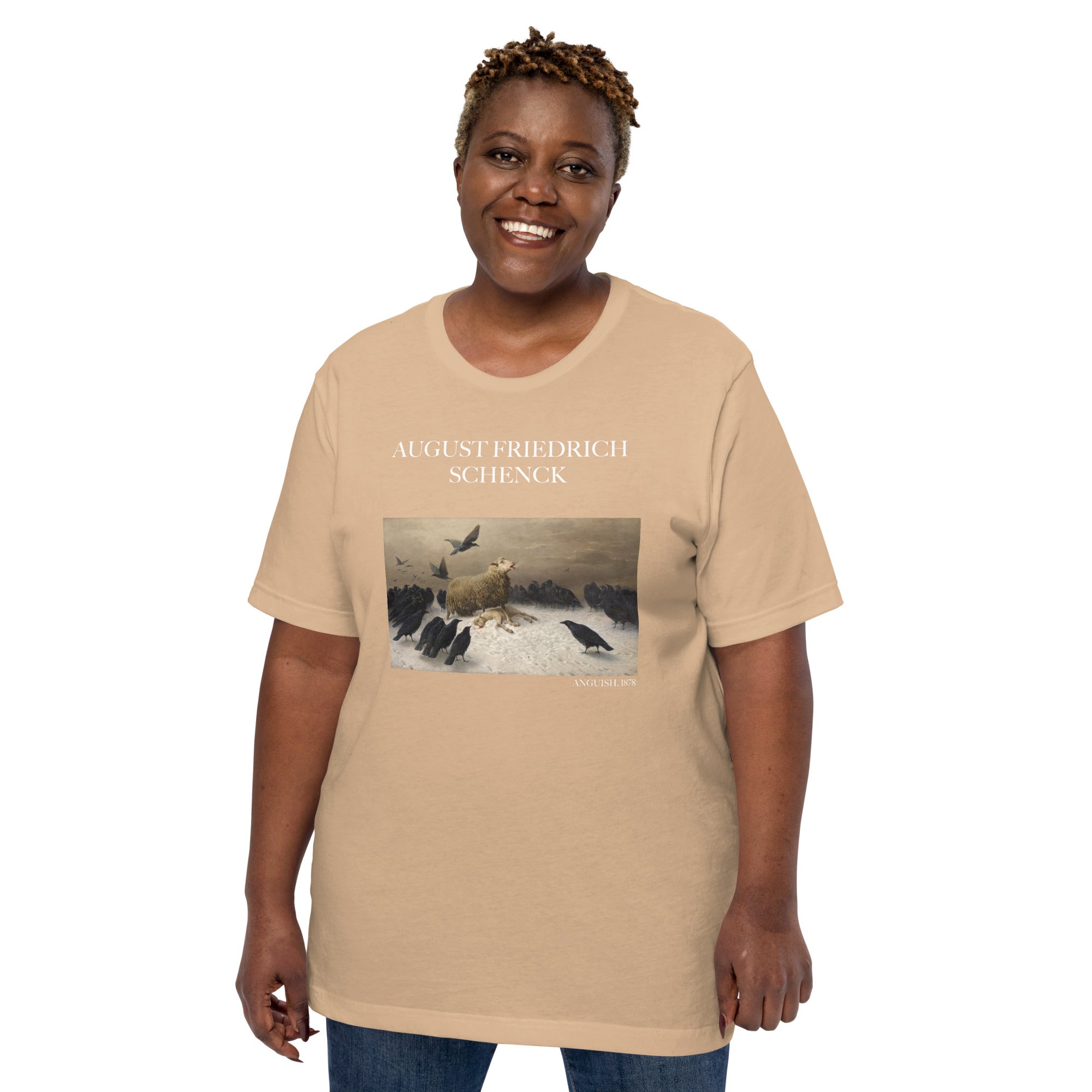 August Friedrich Schenck 'Anguish' Famous Painting T-Shirt | Unisex Classic Art Tee