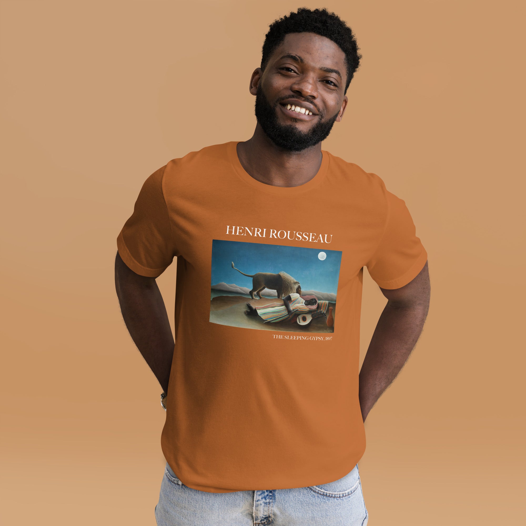 Henri Rousseau 'The Sleeping Gypsy' Famous Painting T-Shirt | Unisex Classic Art Tee