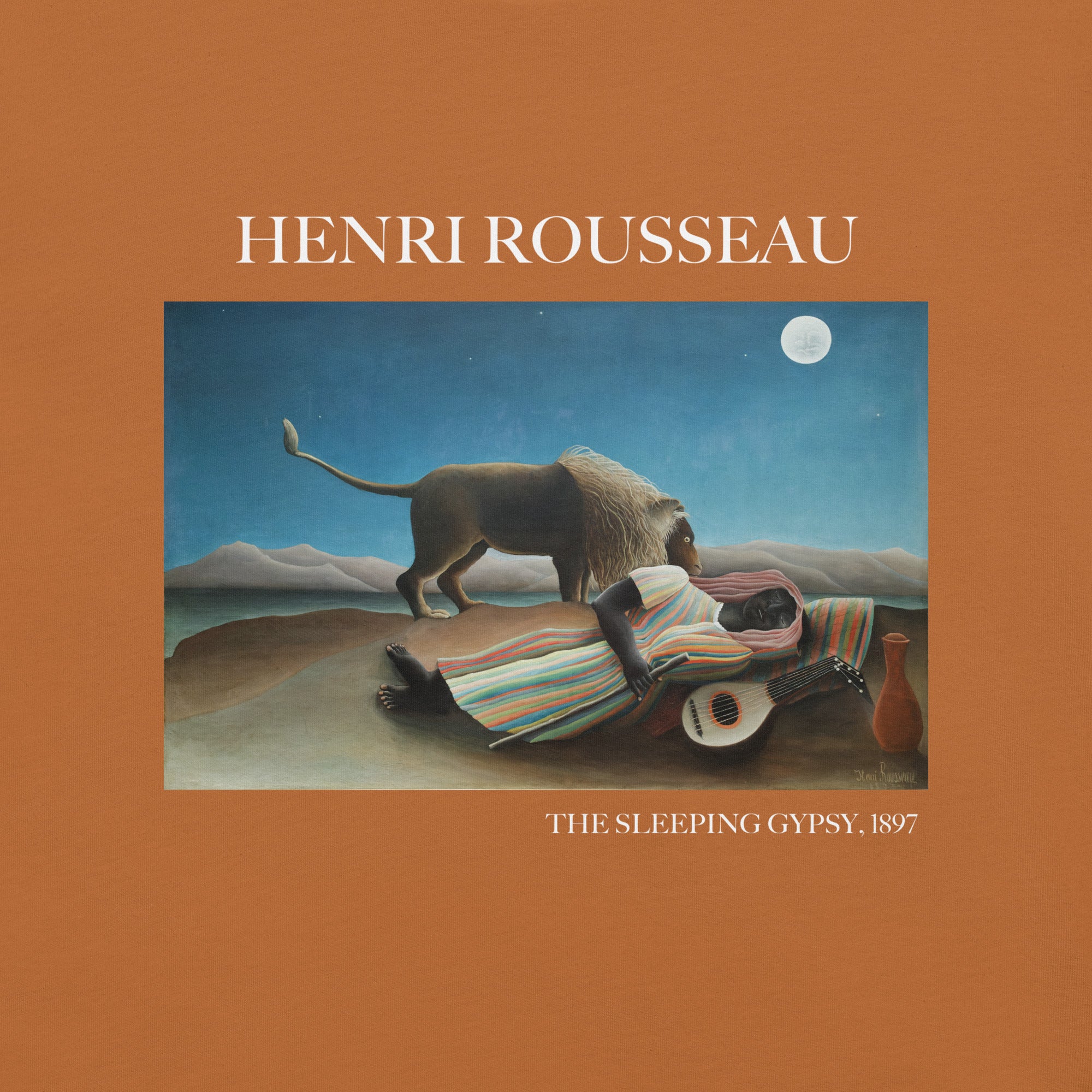 Henri Rousseau 'The Sleeping Gypsy' Famous Painting T-Shirt | Unisex Classic Art Tee