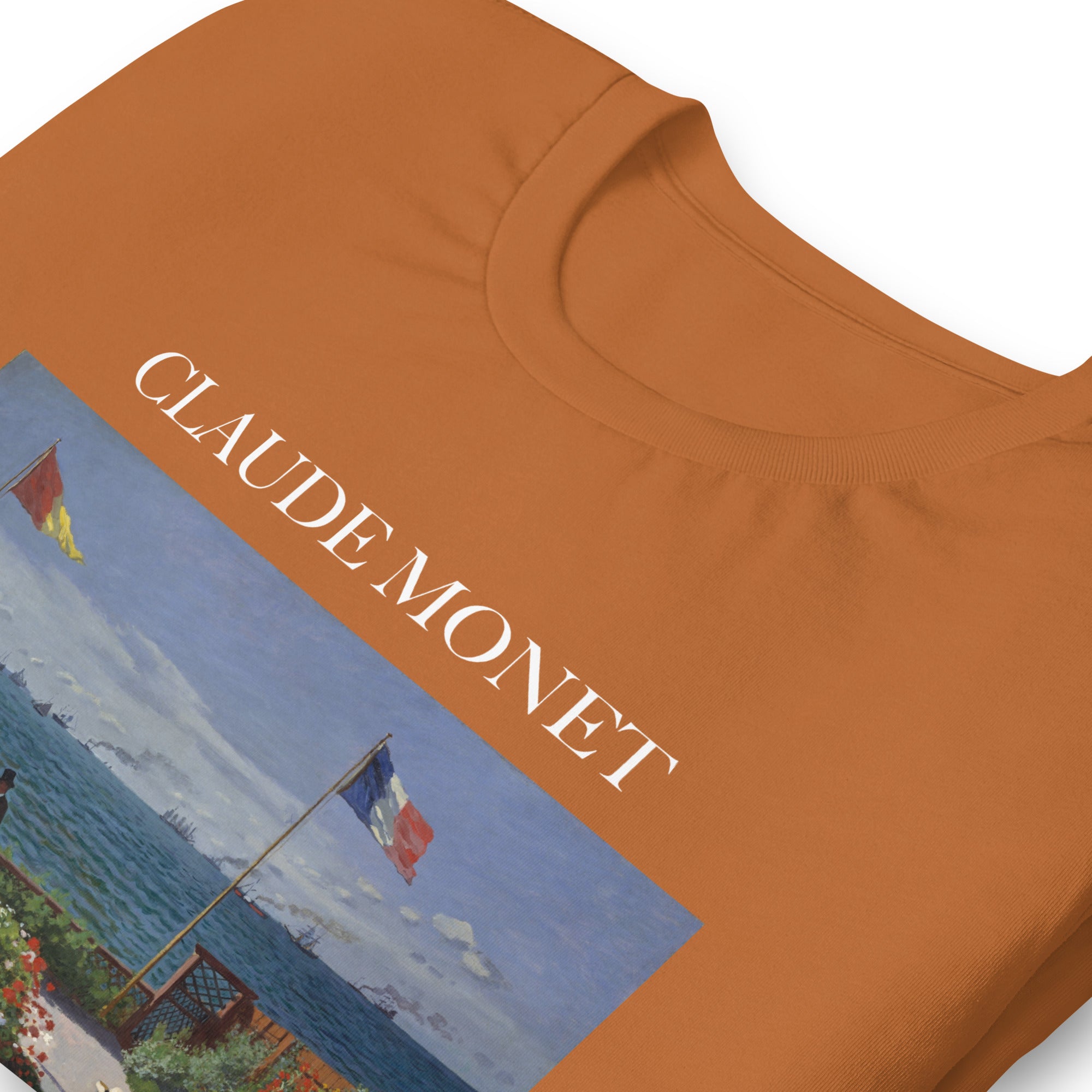 Claude Monet 'Der Garten in Sainte-Adresse' Berühmtes Gemälde T-Shirt | Unisex Klassisches Kunst-T-Shirt