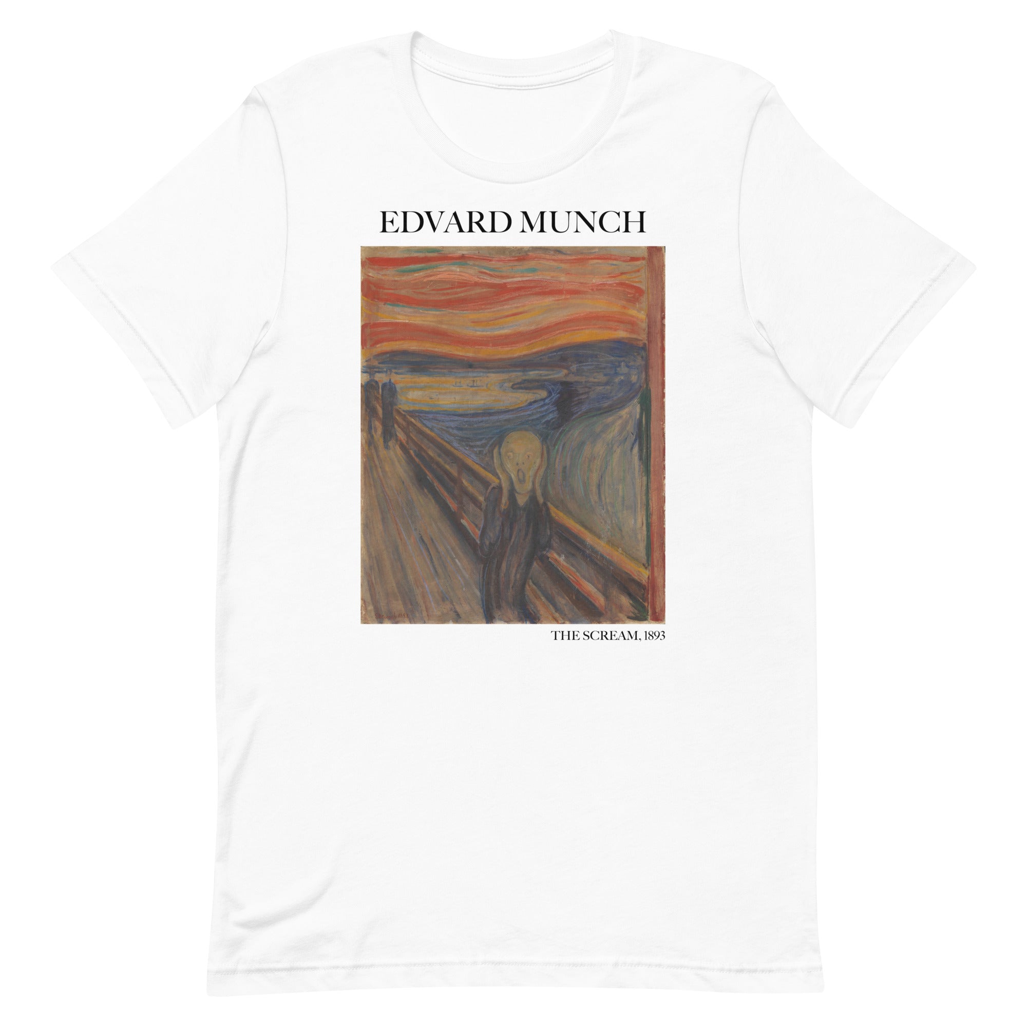 T-Shirt mit dem berühmten Gemälde „Der Schrei“ von Edvard Munch | Unisex-T-Shirt im klassischen Kunststil