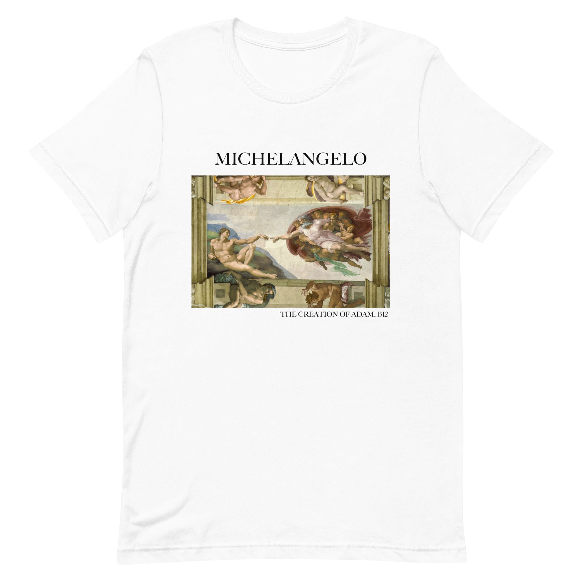 Michelangelo T-Shirt „Die Erschaffung Adams“, berühmtes Gemälde, Unisex, klassisches Kunst-T-Shirt
