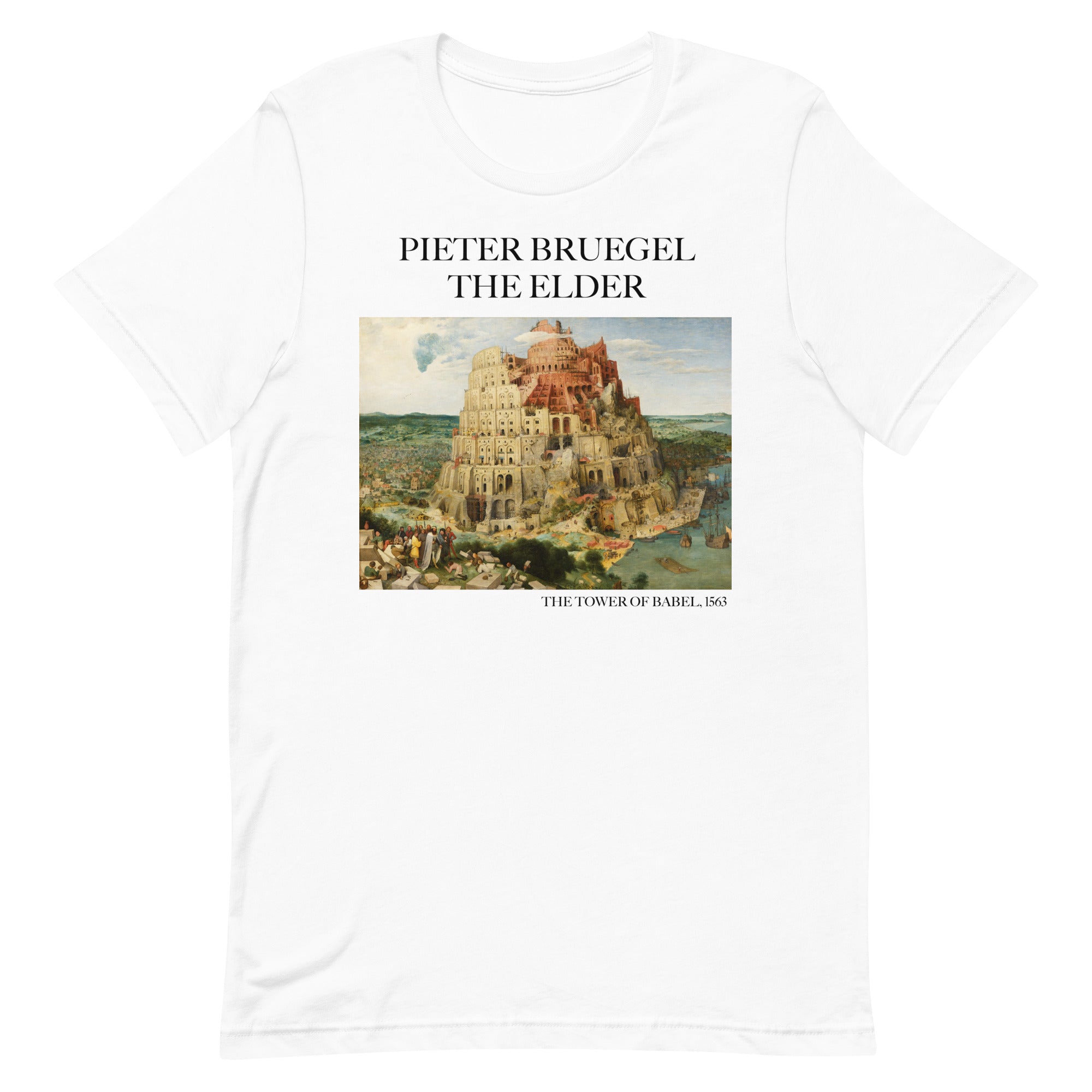 Pieter Bruegel der Ältere 'Der Turm von Babel' Berühmtes Gemälde T-Shirt | Unisex Klassisches Kunst T-Shirt