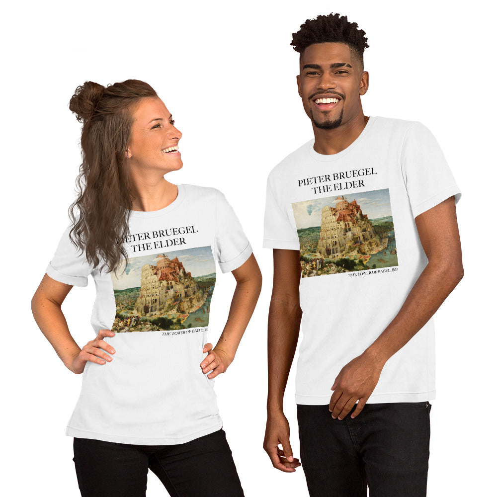 Pieter Bruegel der Ältere 'Der Turm von Babel' Berühmtes Gemälde T-Shirt | Unisex Klassisches Kunst T-Shirt