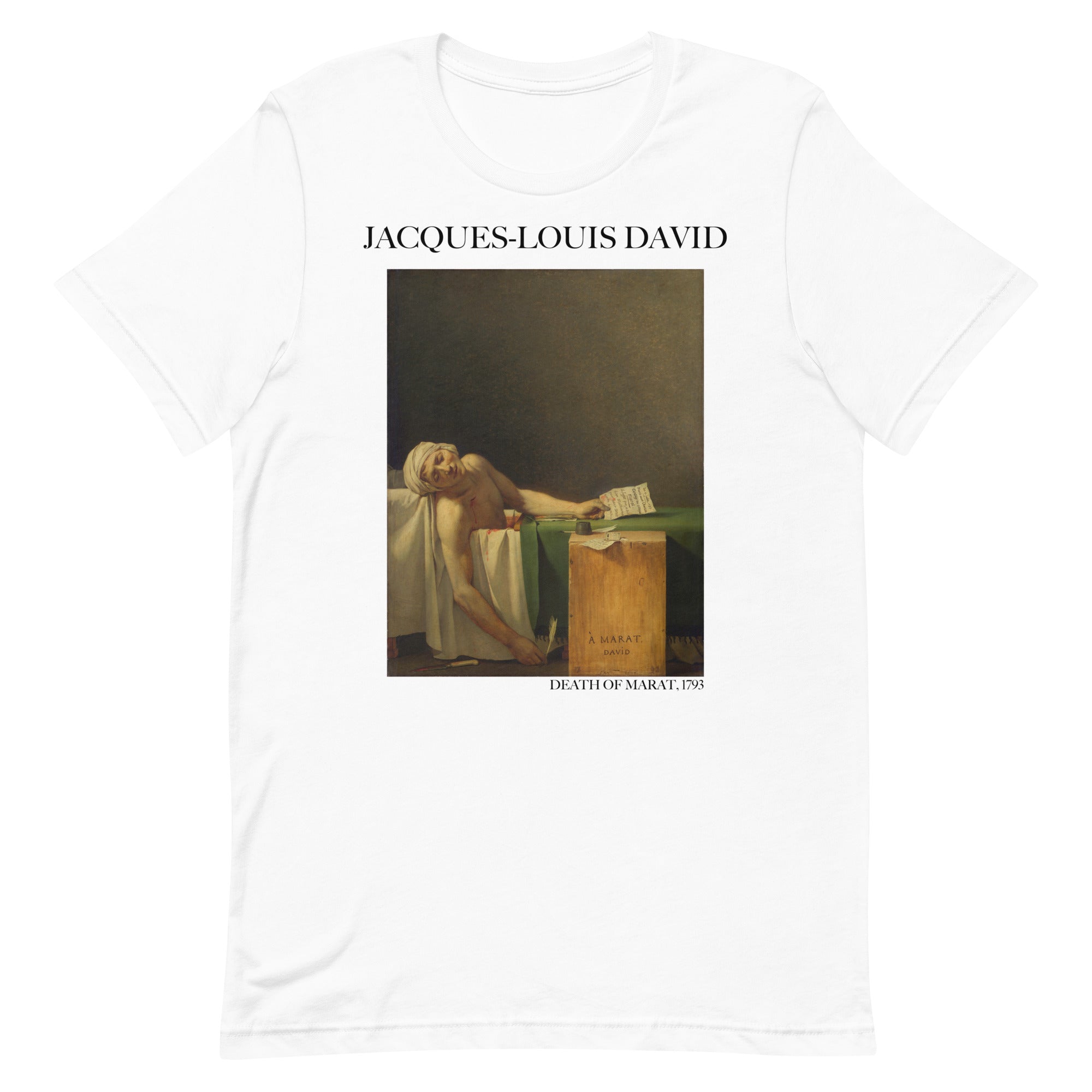 Jacques-Louis David T-Shirt mit berühmtem Gemälde „Der Tod des Marat“ | Unisex-T-Shirt mit klassischer Kunst