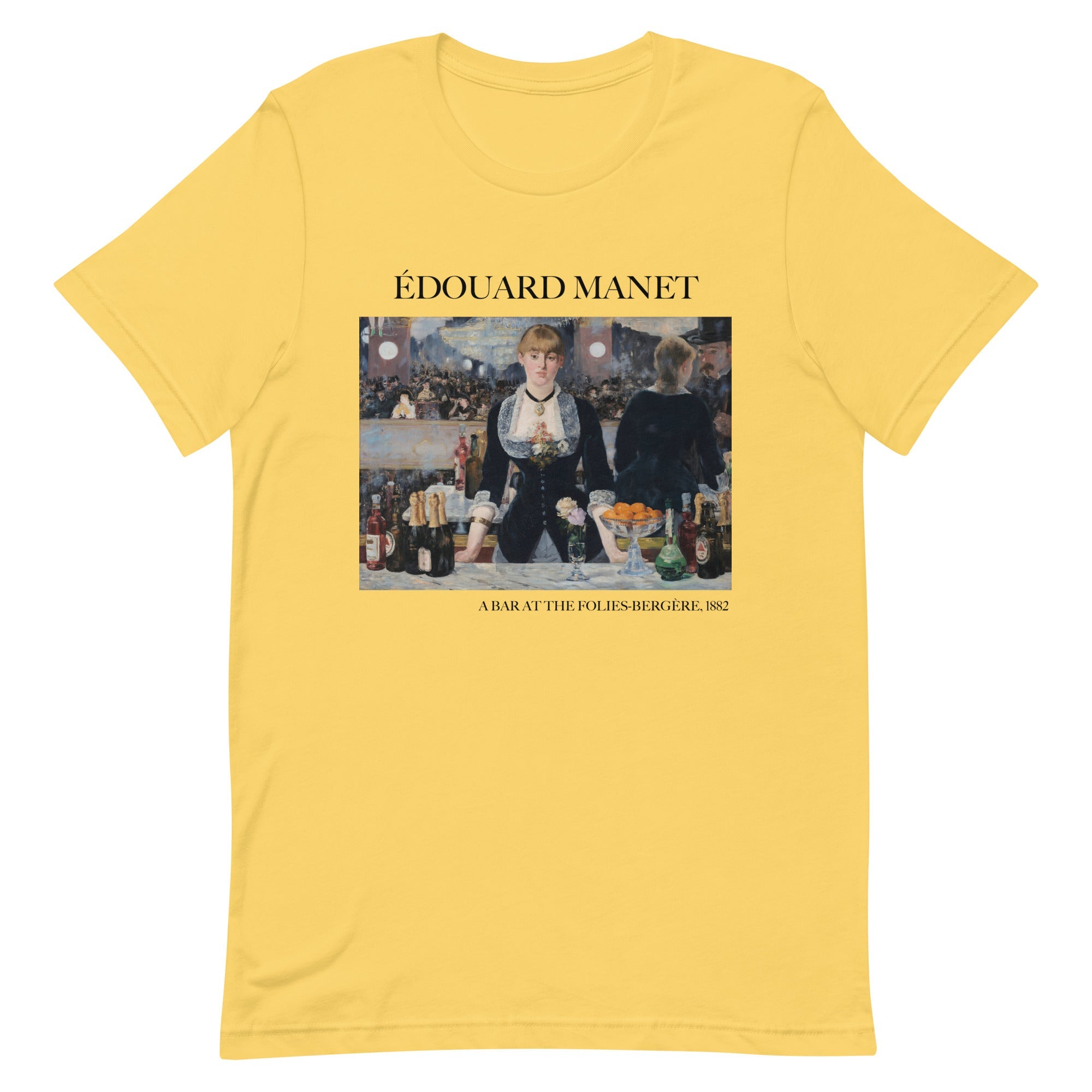 T-Shirt mit berühmtem Gemälde „Eine Bar in den Folies-Bergère“ von Édouard Manet | Unisex-T-Shirt im klassischen Kunststil