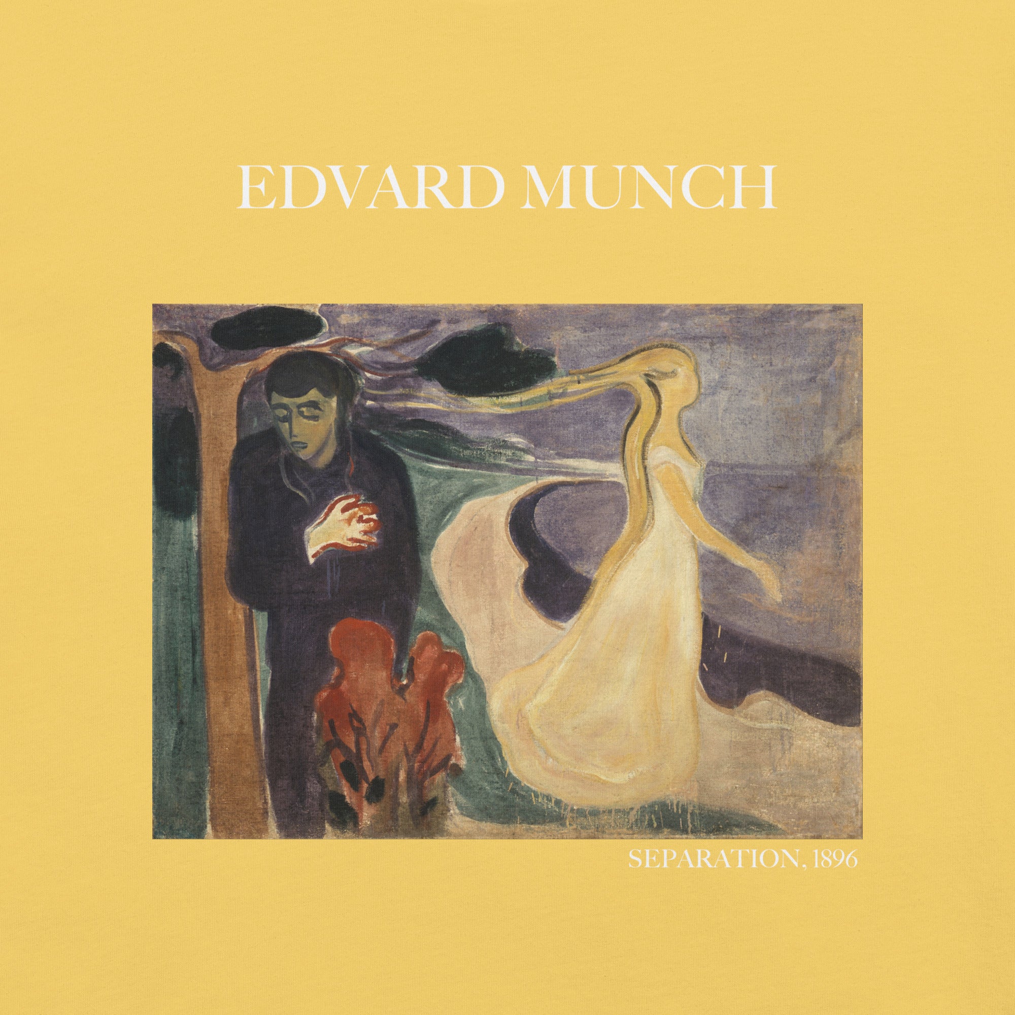 T-Shirt mit berühmtem Gemälde „Separation“ von Edvard Munch | Unisex-T-Shirt im klassischen Kunststil