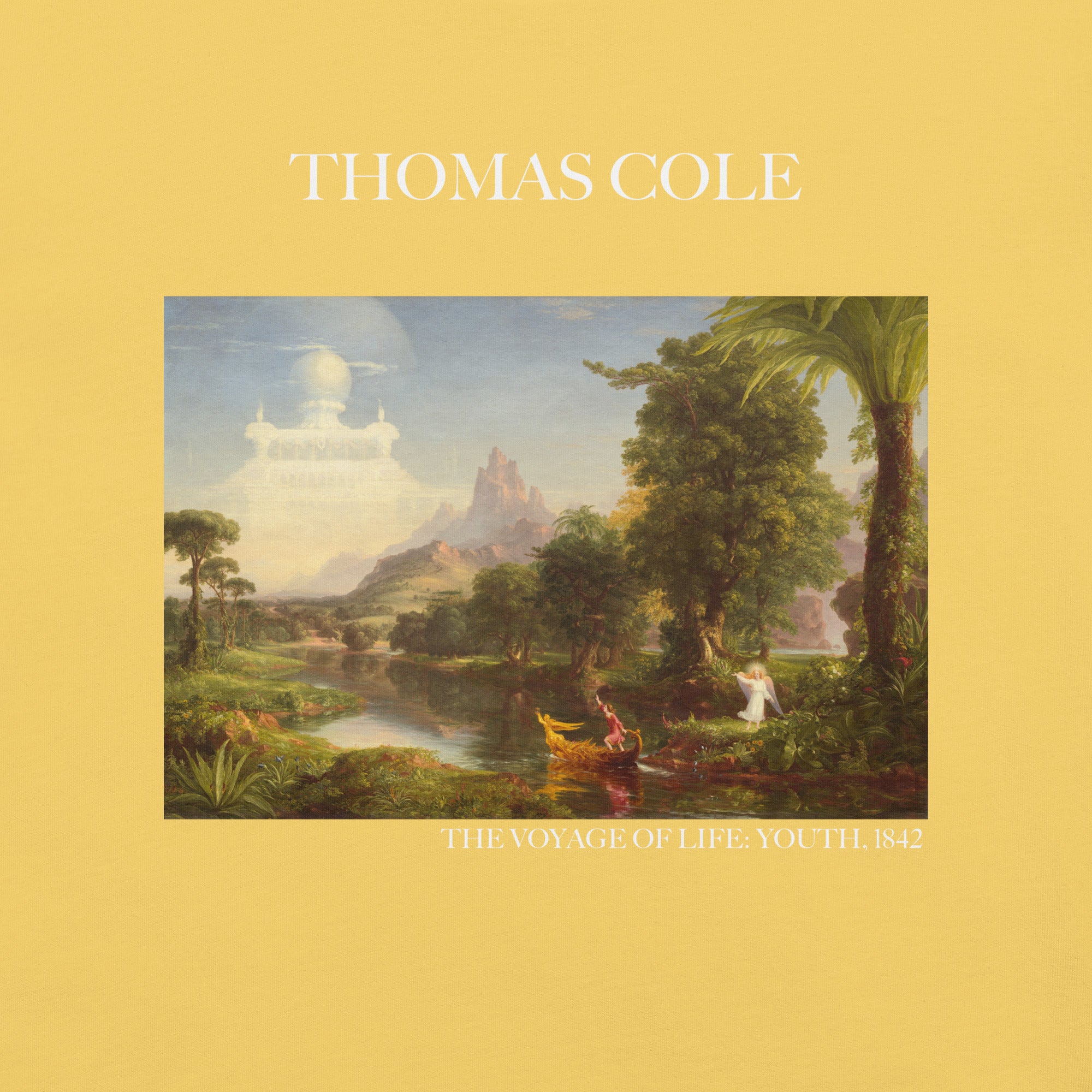 Thomas Cole 'The Voyage of Life: Youth' Famous Painting T-Shirt | Unisex Classic Art Tee