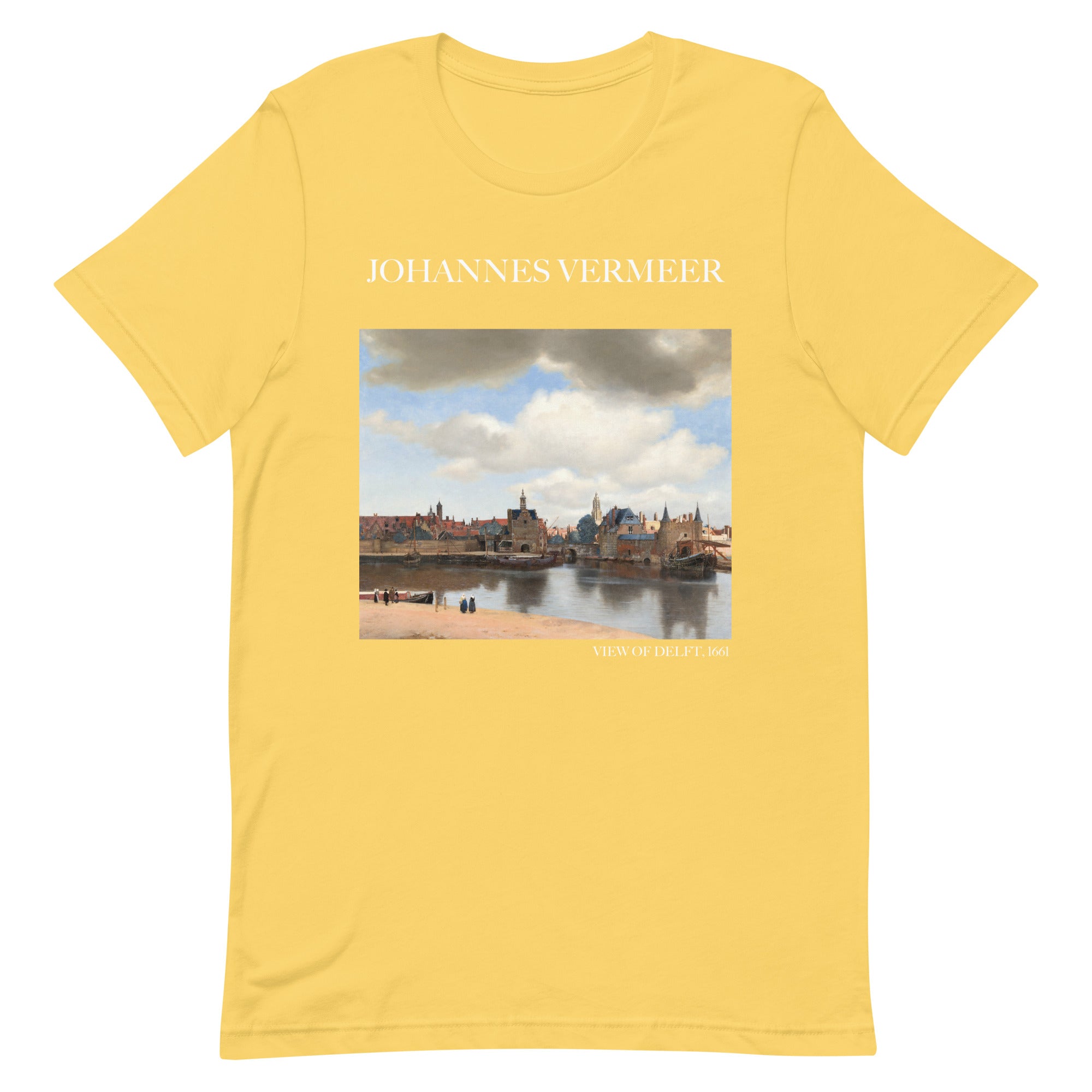 Johannes Vermeer 'Blick auf Delft' Berühmtes Gemälde T-Shirt | Unisex Klassisches Kunst-T-Shirt