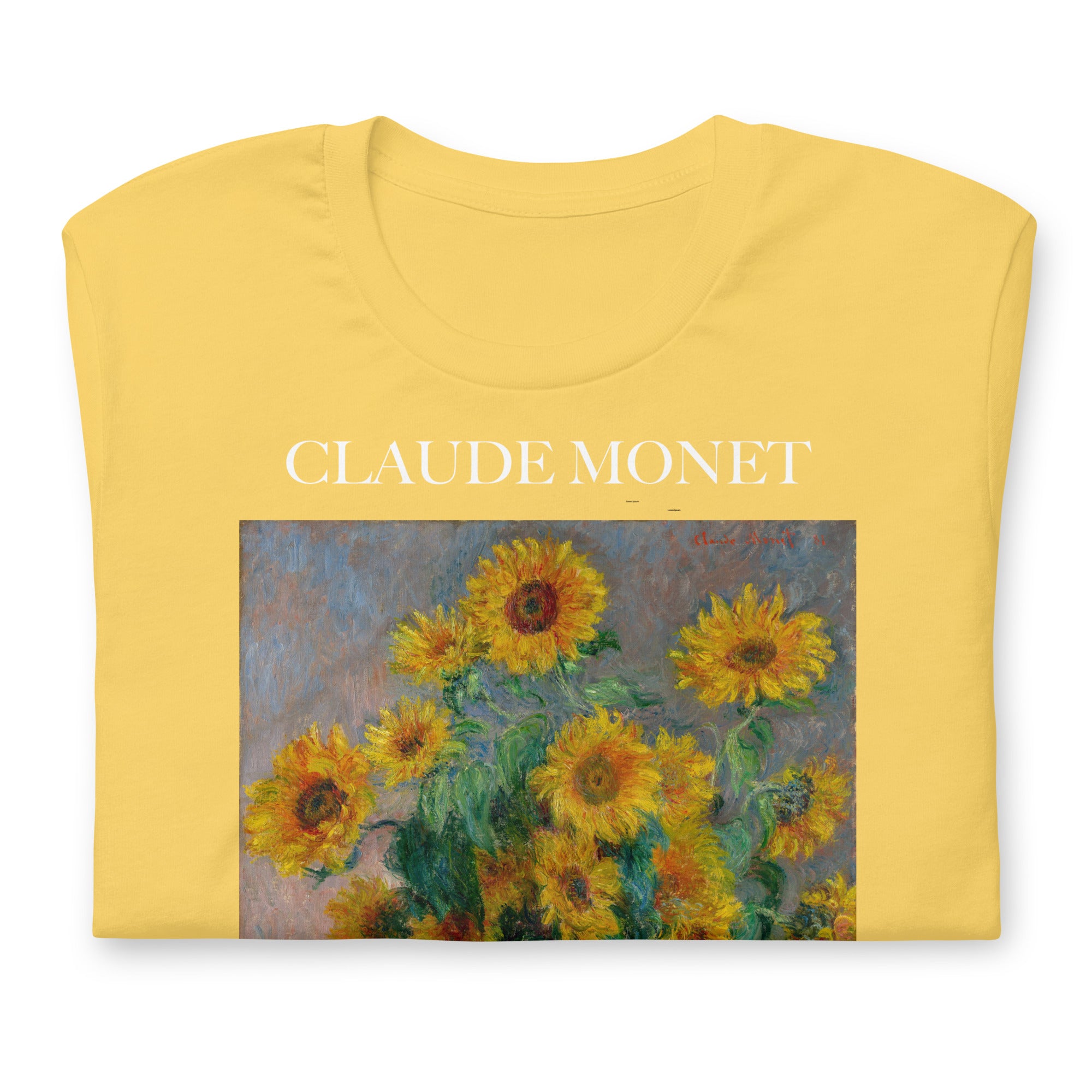 Claude Monet 'Bouquet of Sunflowers' Famous Painting T-Shirt | Unisex Classic Art Tee