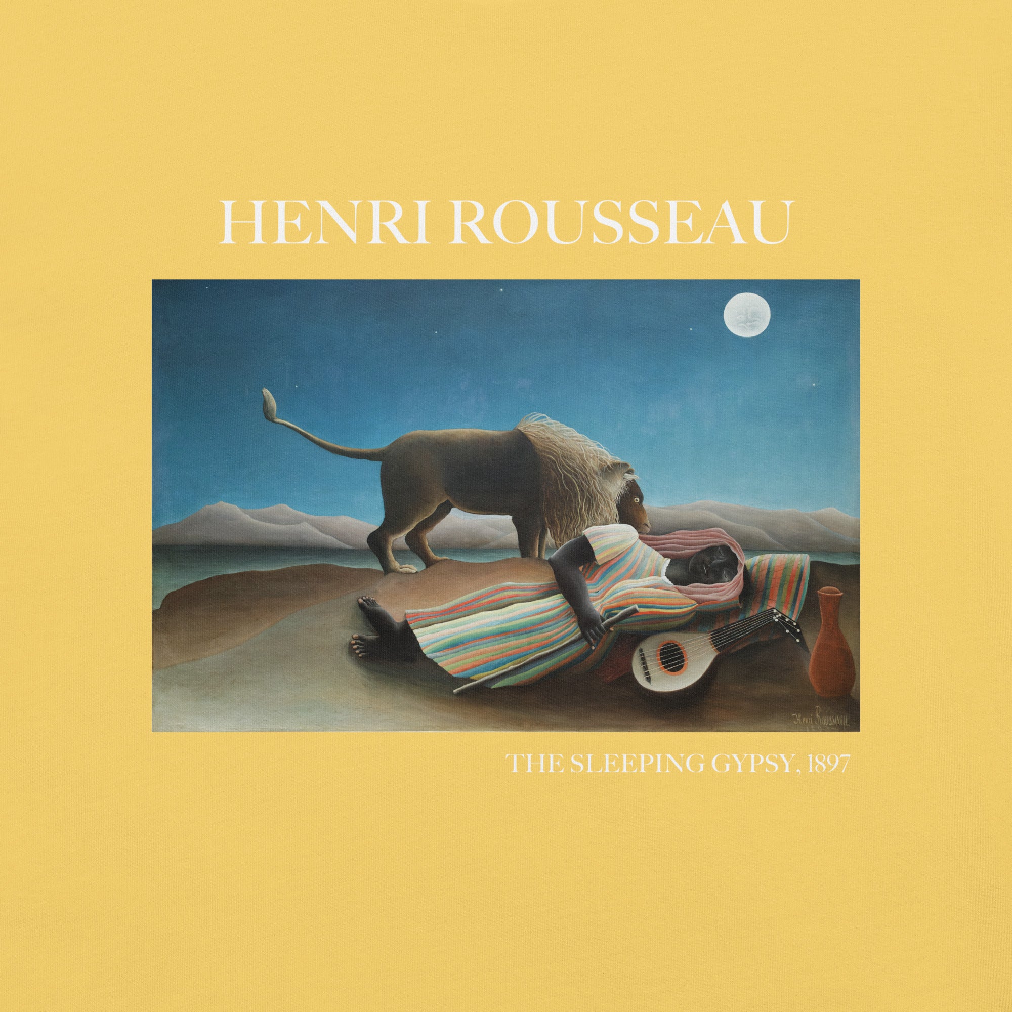 Henri Rousseau 'The Sleeping Gypsy' Famous Painting T-Shirt | Unisex Classic Art Tee