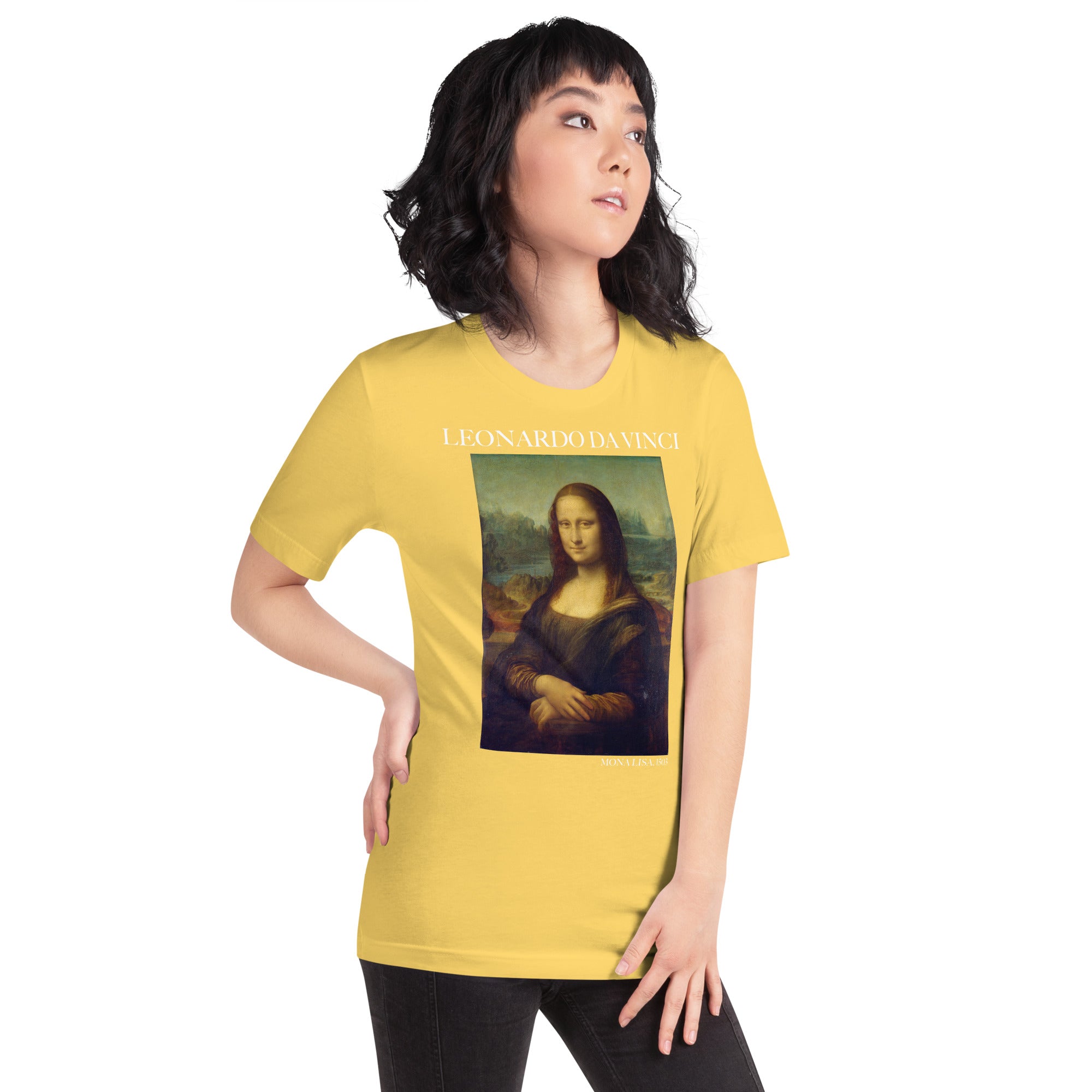 Leonardo da Vinci Mona Lisa berühmtes Gemälde T-Shirt | Unisex klassisches Kunst-T-Shirt
