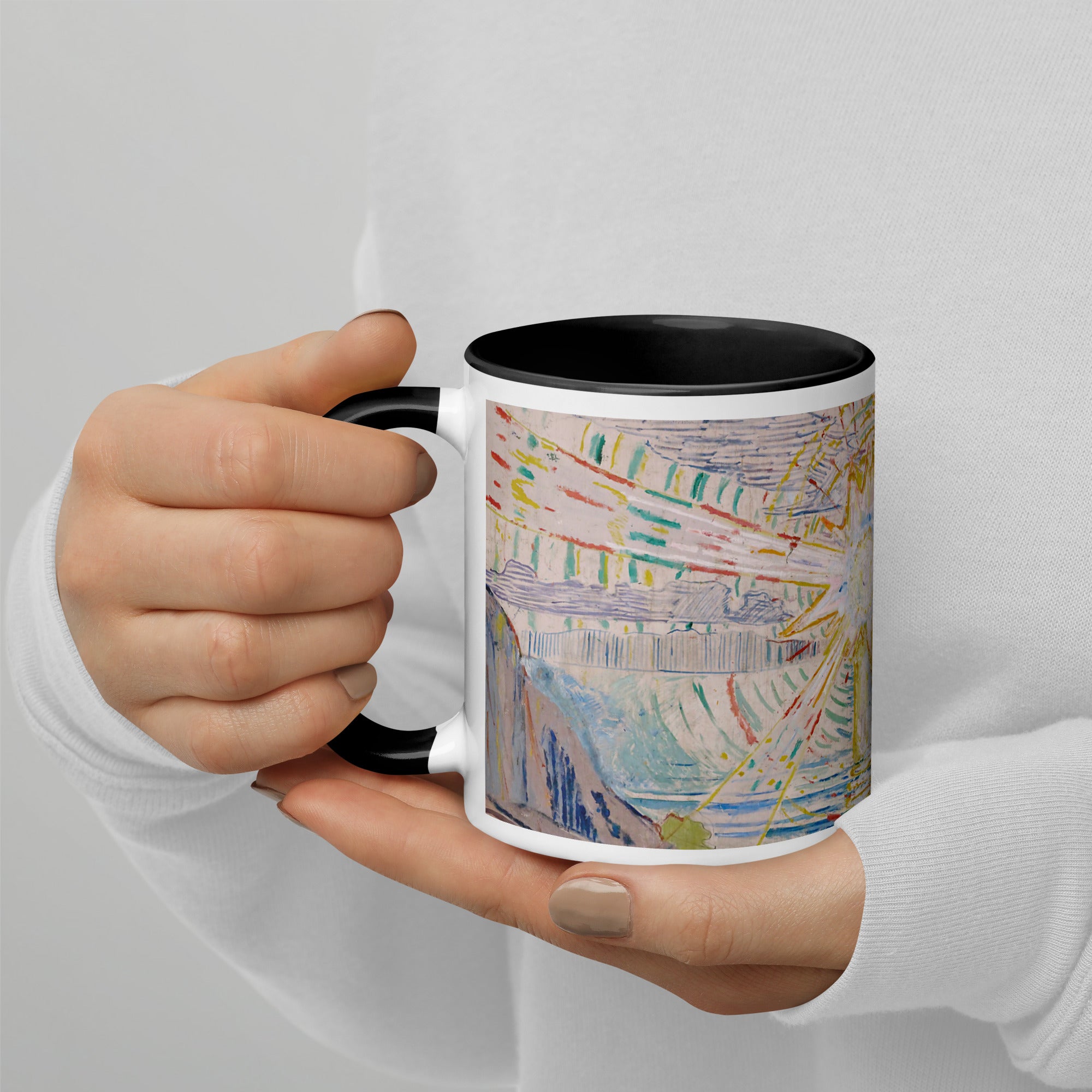 Keramiktasse „Die Sonne“ von Edvard Munch, berühmtes Gemälde | Hochwertige Kunsttasse