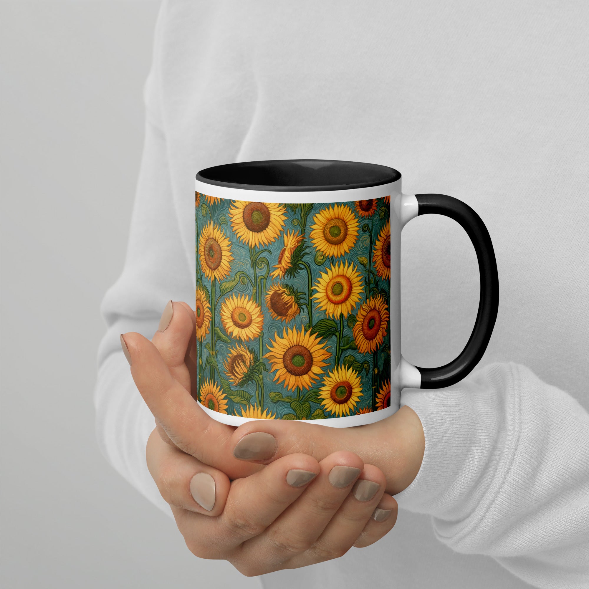 Keramiktasse „Sonnenblumen“ von Vincent van Gogh, berühmtes Gemälde | Hochwertige Kunsttasse