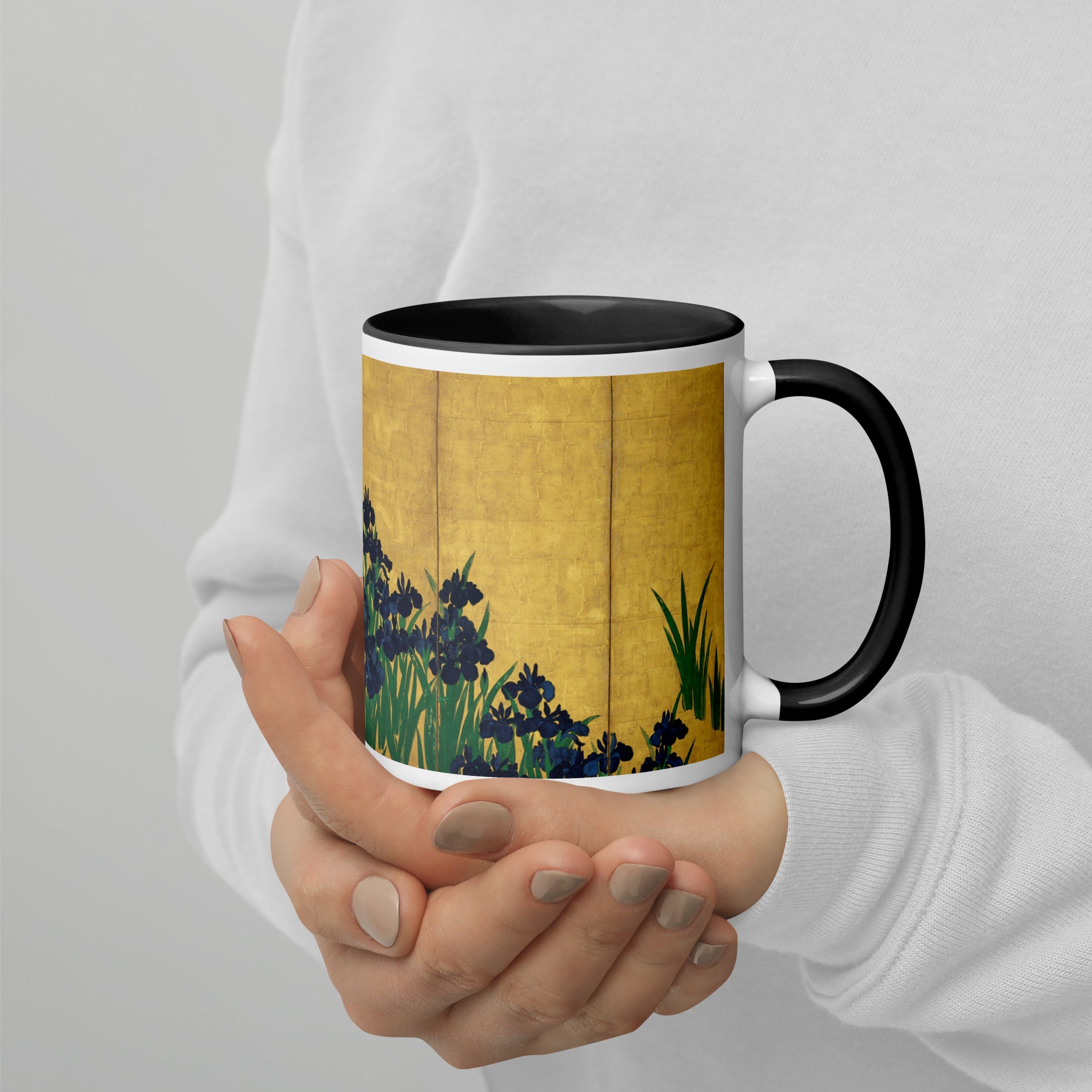 Ogata Kōrin ‘Irises’ Famous Painting Ceramic Mug | Premium Art Mug