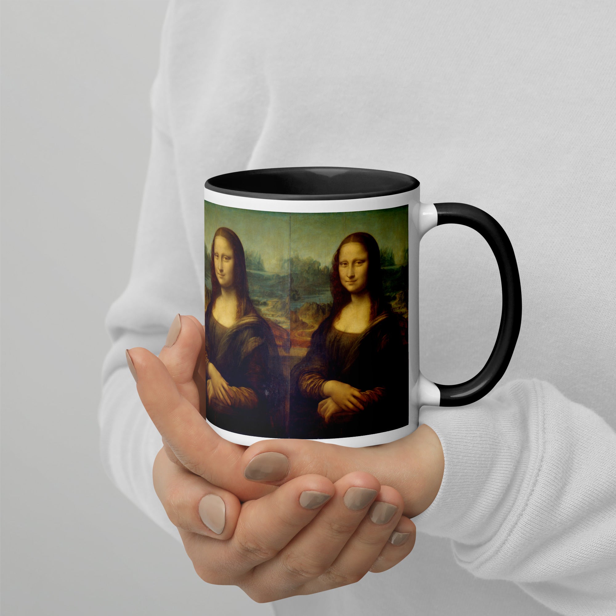 Keramiktasse „Mona Lisa“ von Leonardo da Vinci, berühmtes Gemälde | Hochwertige Kunsttasse