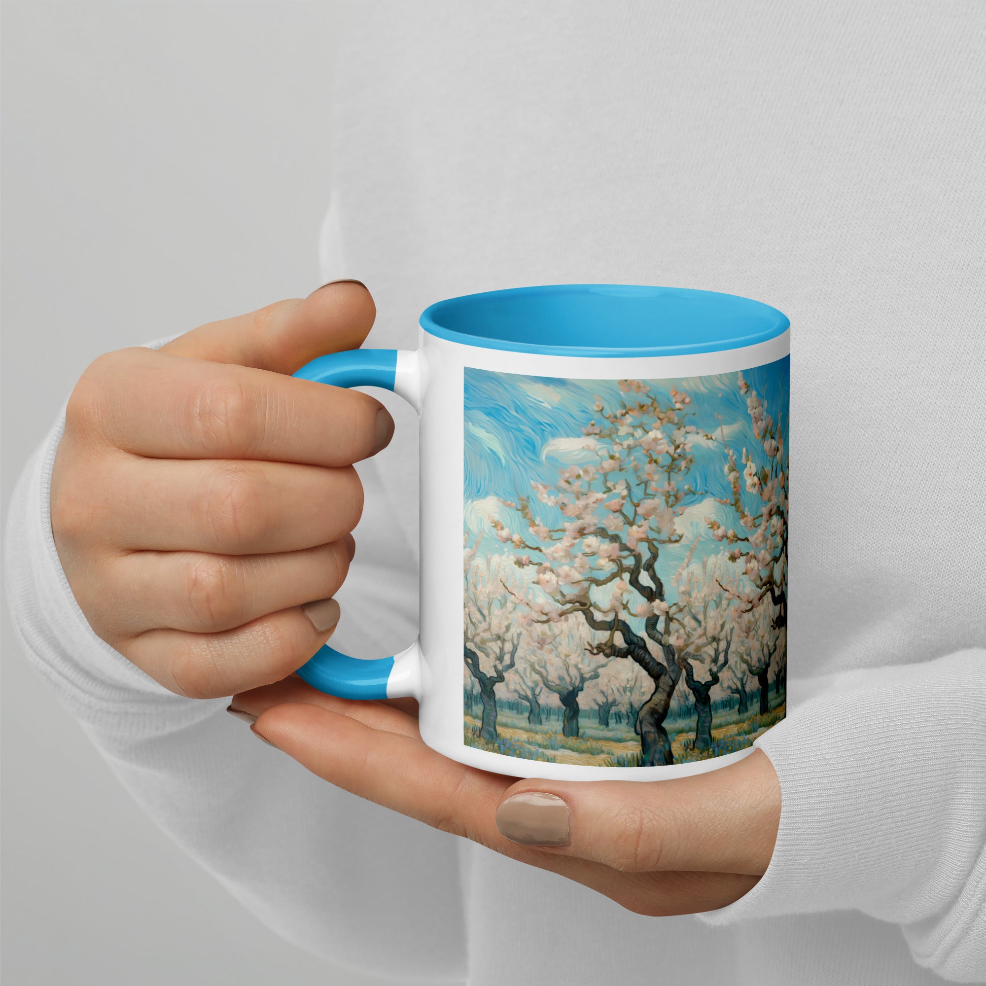 Keramiktasse „Blühender Obstgarten“ von Vincent van Gogh, berühmtes Gemälde | Hochwertige Kunsttasse