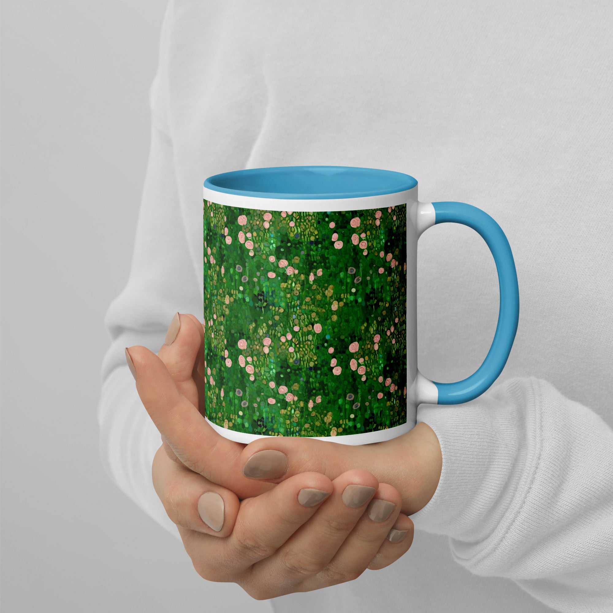 Gustav Klimt 'Rosebushes under the Trees' Famous Painting Ceramic Mug | Premium Art Mug