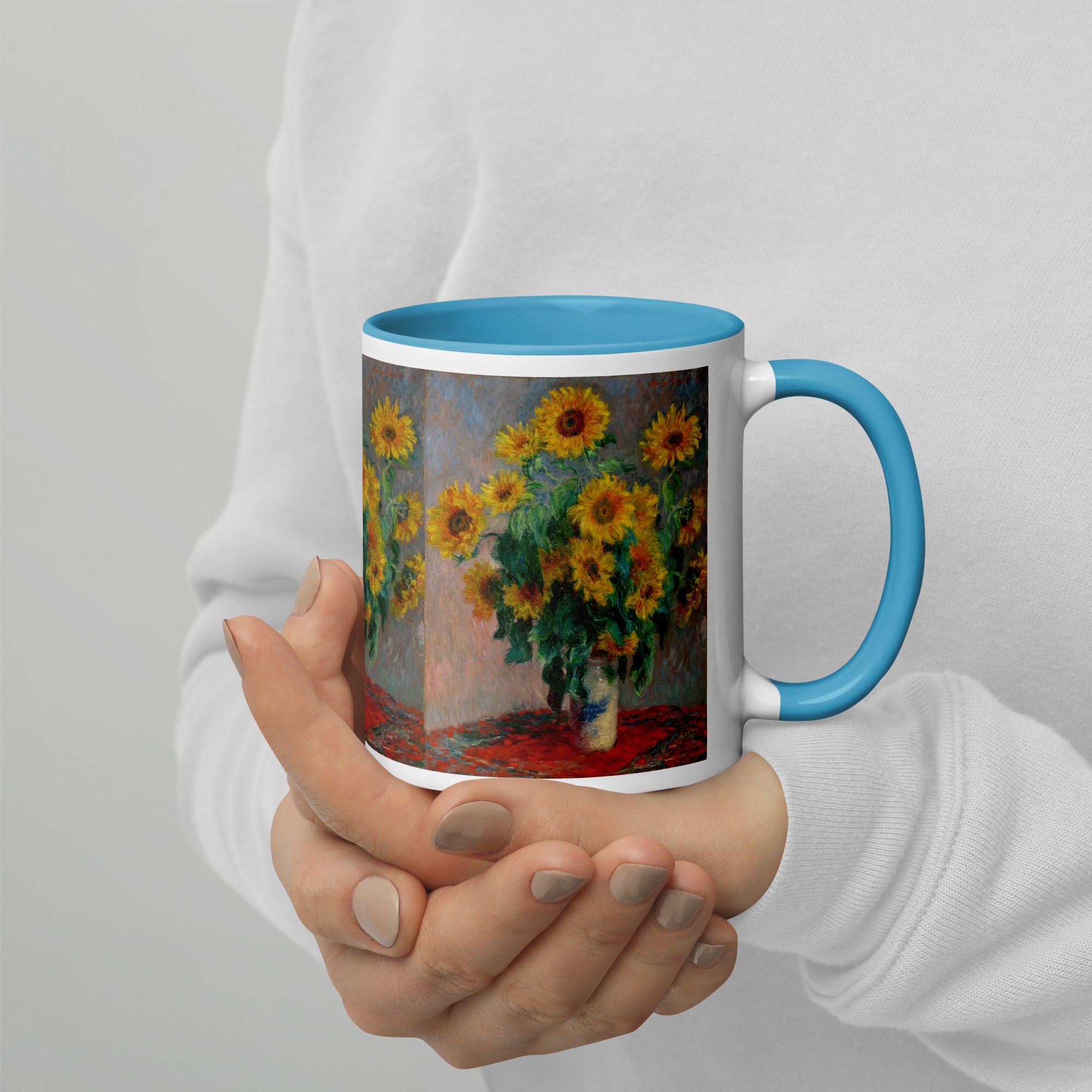 Keramiktasse „Sonnenblumenstrauß“ von Claude Monet, berühmtes Gemälde | Hochwertige Kunsttasse
