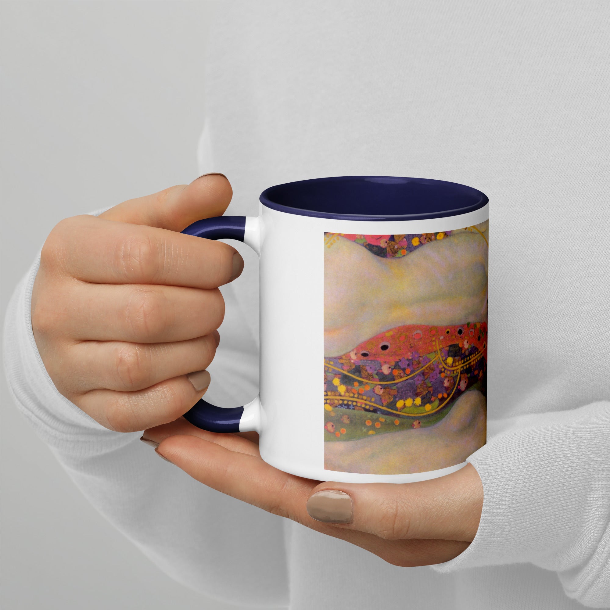 Keramiktasse „Wasserschlangen II“ von Gustav Klimt, berühmtes Gemälde | Hochwertige Kunsttasse