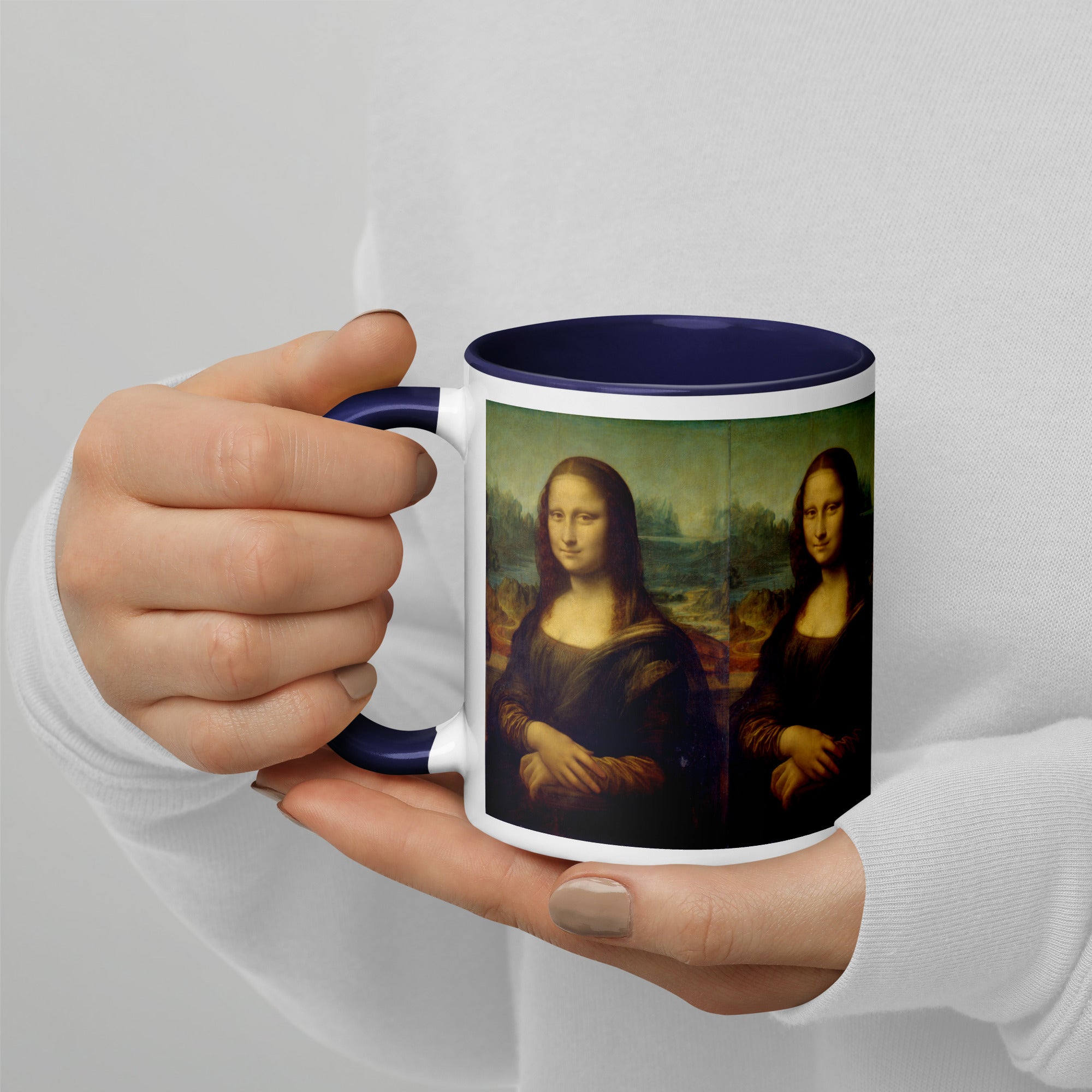 Keramiktasse „Mona Lisa“ von Leonardo da Vinci, berühmtes Gemälde | Hochwertige Kunsttasse