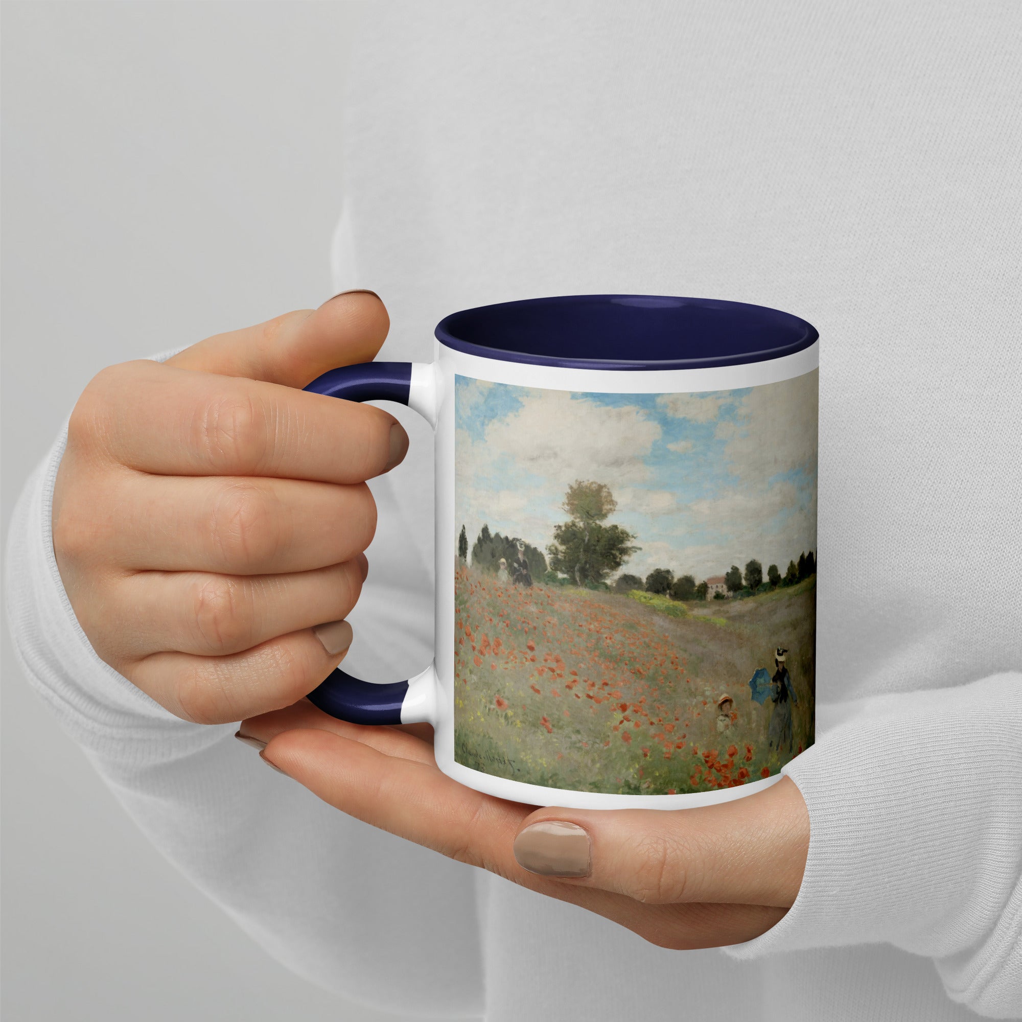 Keramiktasse „Mohnblumen“ von Claude Monet, berühmtes Gemälde | Hochwertige Kunsttasse