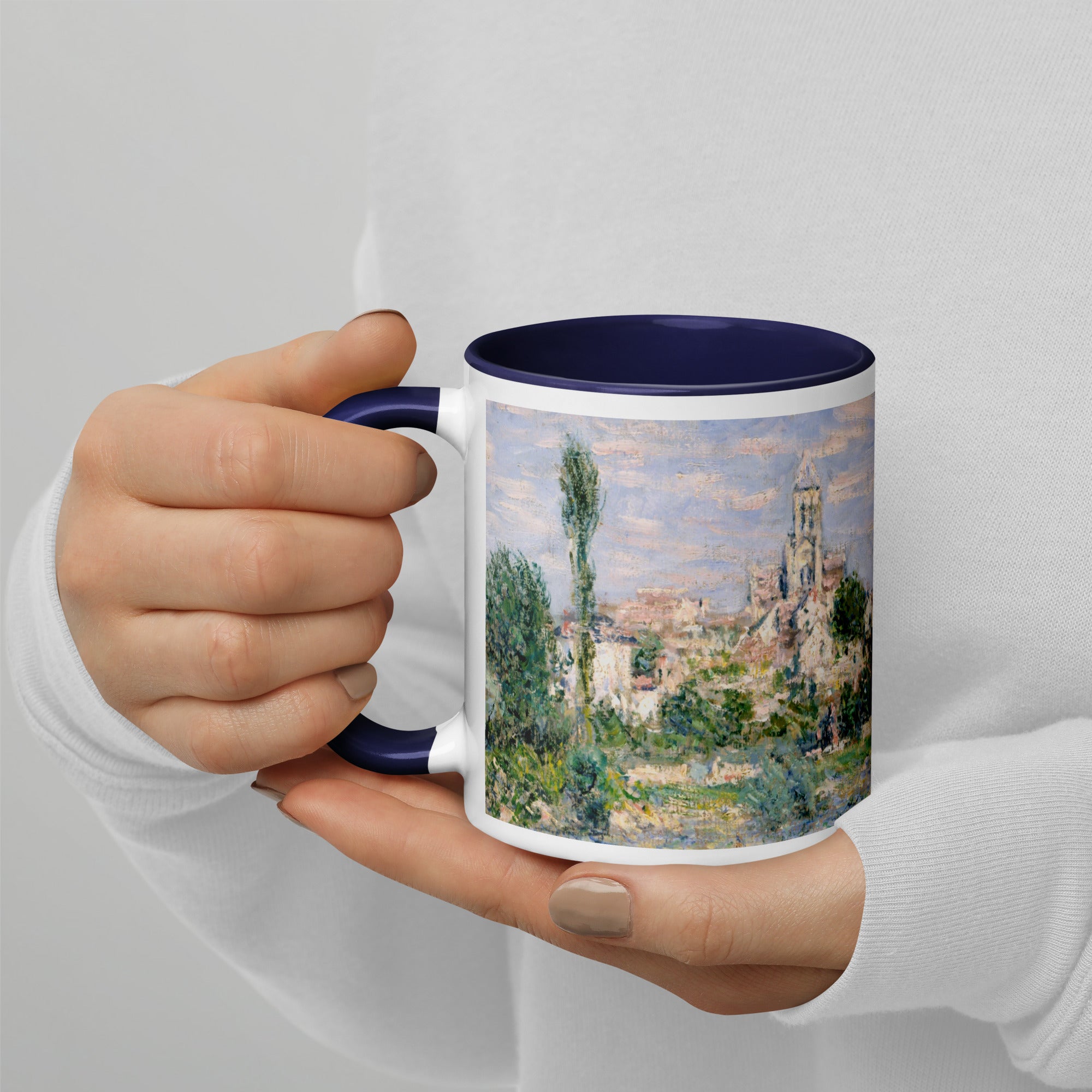 Claude Monet „Vetheuil im Sommer“, berühmtes Gemälde, Keramiktasse | Premium-Kunsttasse