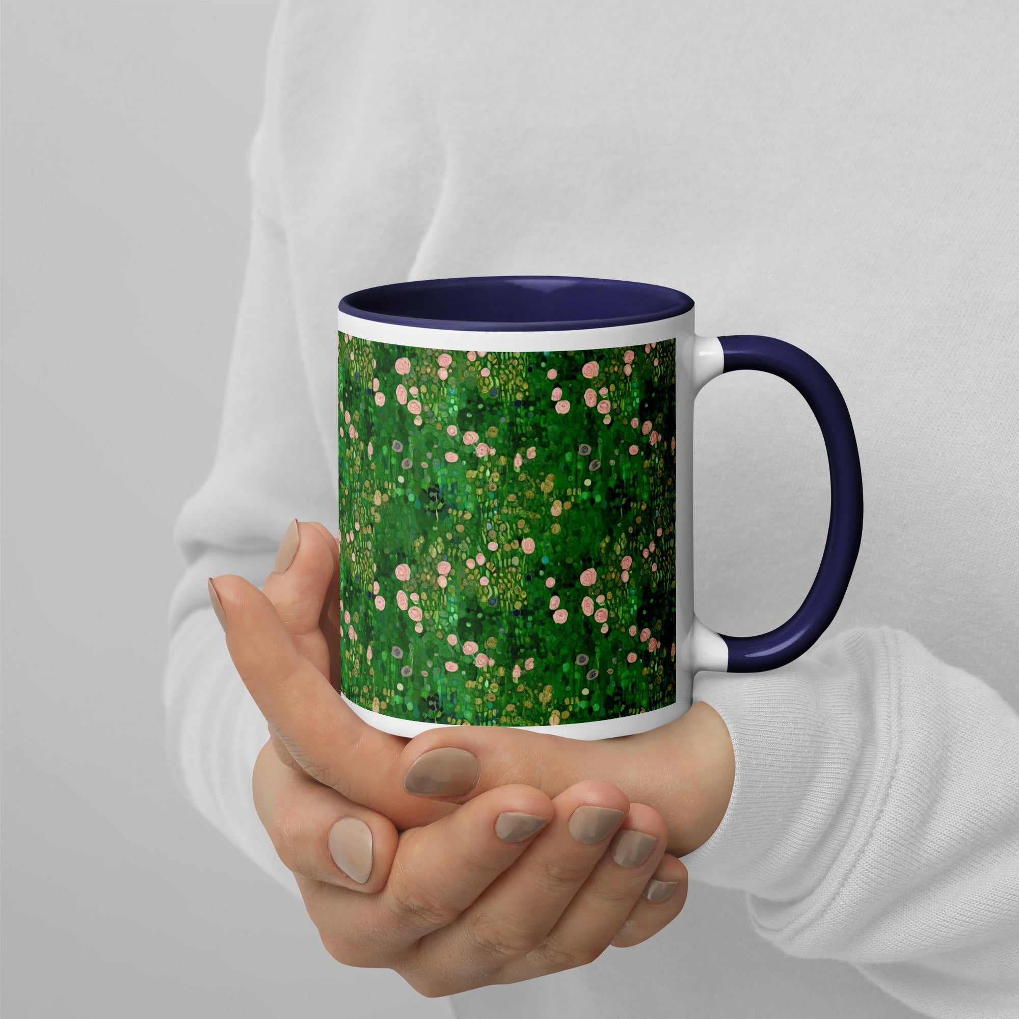 Gustav Klimt 'Rosebushes under the Trees' Famous Painting Ceramic Mug | Premium Art Mug