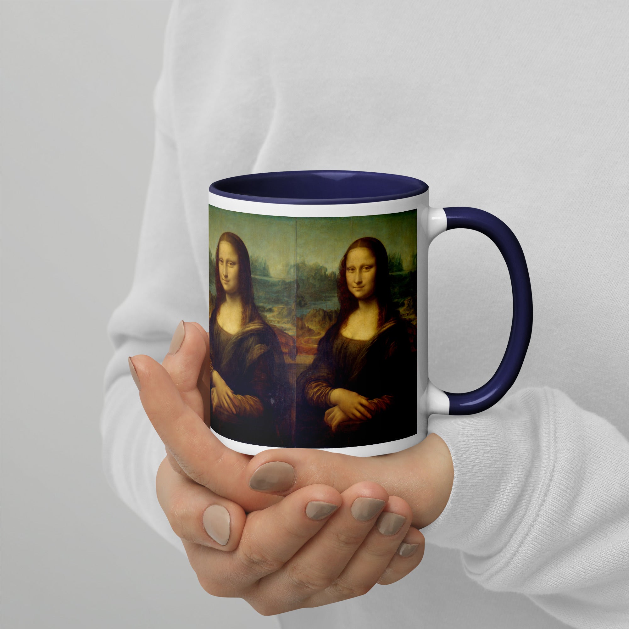 Keramiktasse „Mona Lisa“ von Leonardo da Vinci, berühmtes Gemälde | Hochwertige Kunsttasse