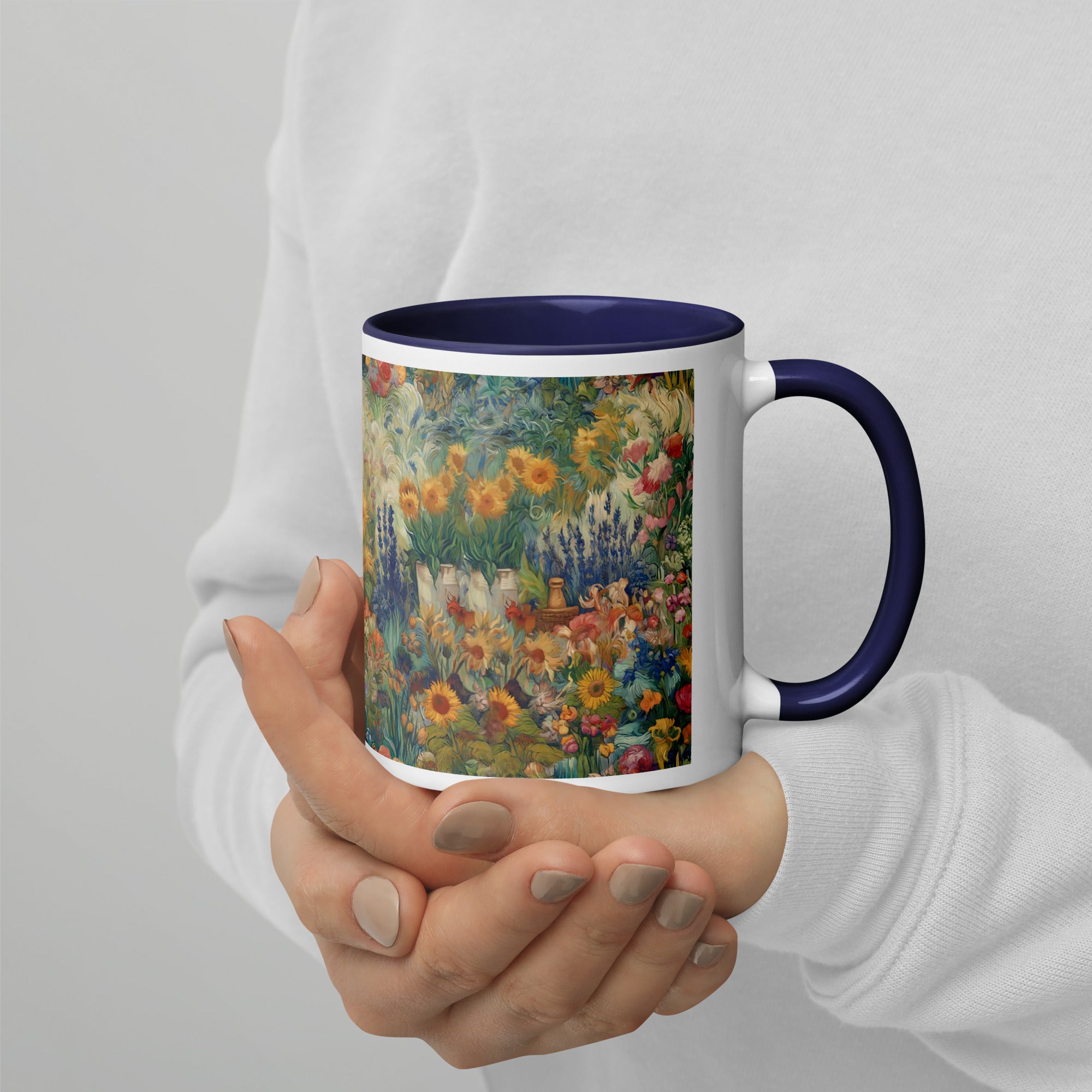 Keramiktasse „Garten von Arles“ von Vincent van Gogh, berühmtes Gemälde | Hochwertige Kunsttasse