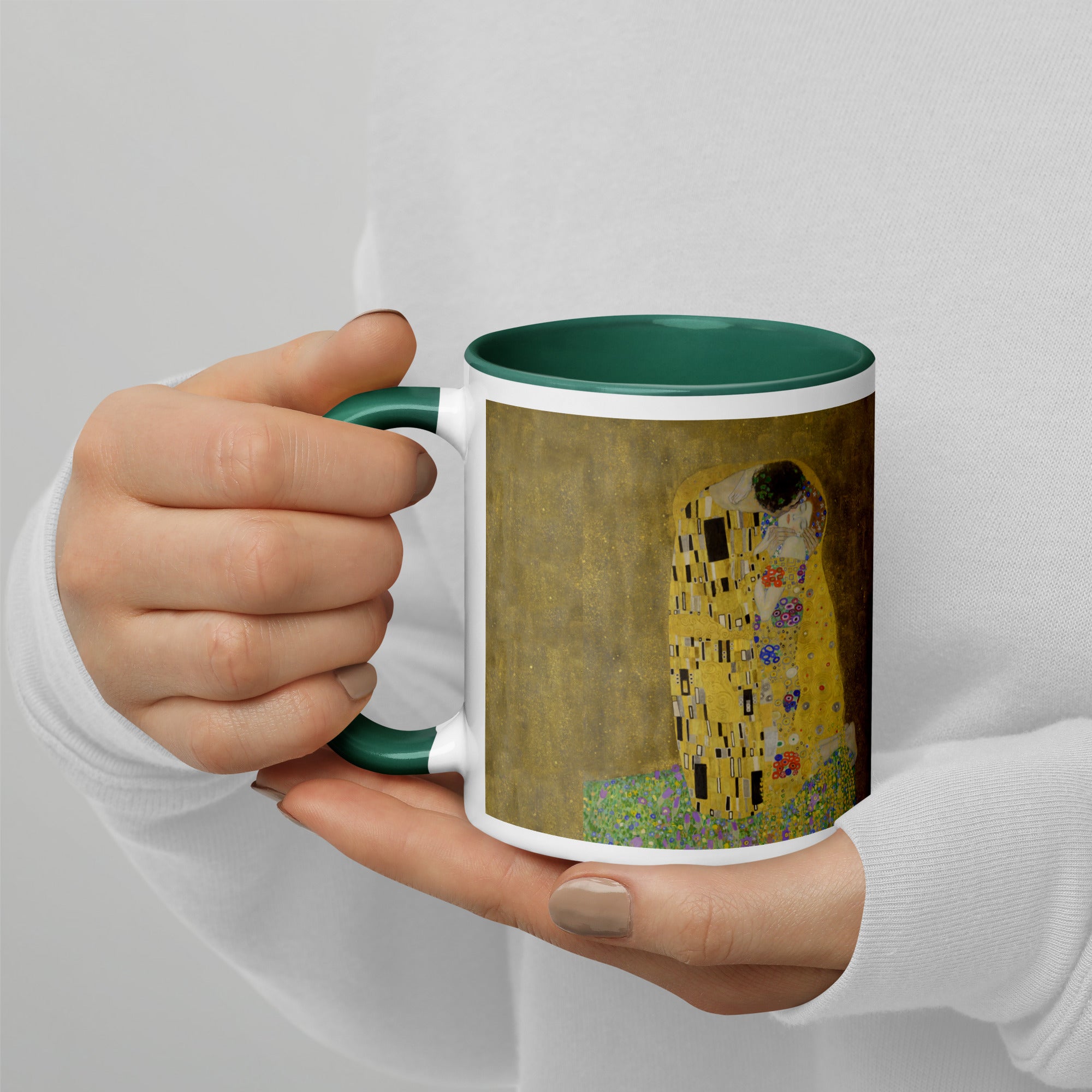 Keramiktasse „Der Kuss“ von Gustav Klimt, berühmtes Gemälde | Hochwertige Kunsttasse