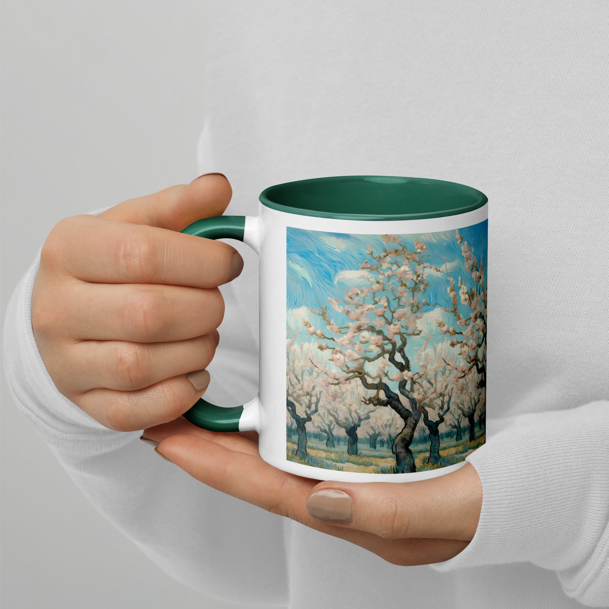 Keramiktasse „Blühender Obstgarten“ von Vincent van Gogh, berühmtes Gemälde | Hochwertige Kunsttasse