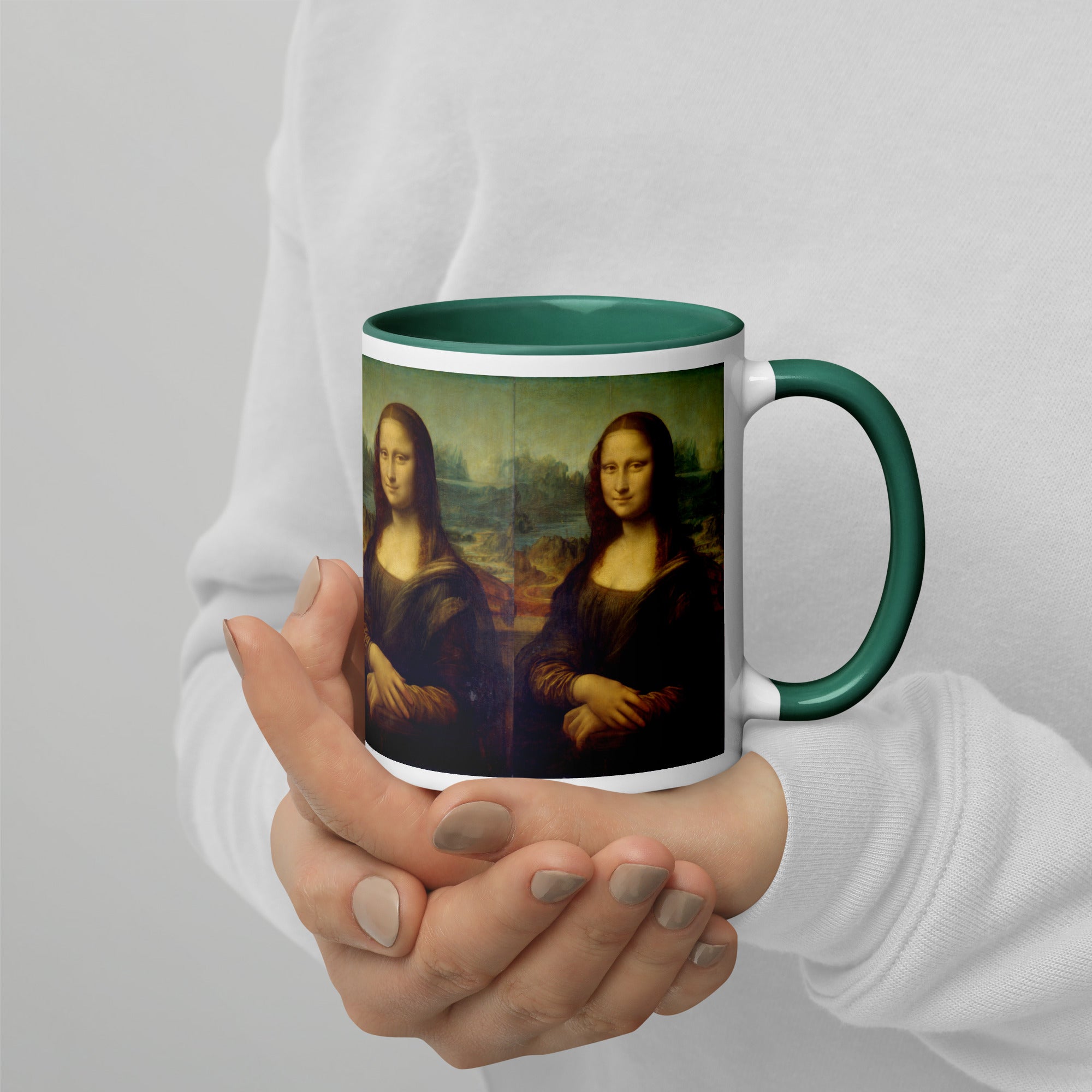 Keramiktasse „Mona Lisa“ von Leonardo da Vinci, berühmtes Gemälde | Hochwertige Kunsttasse